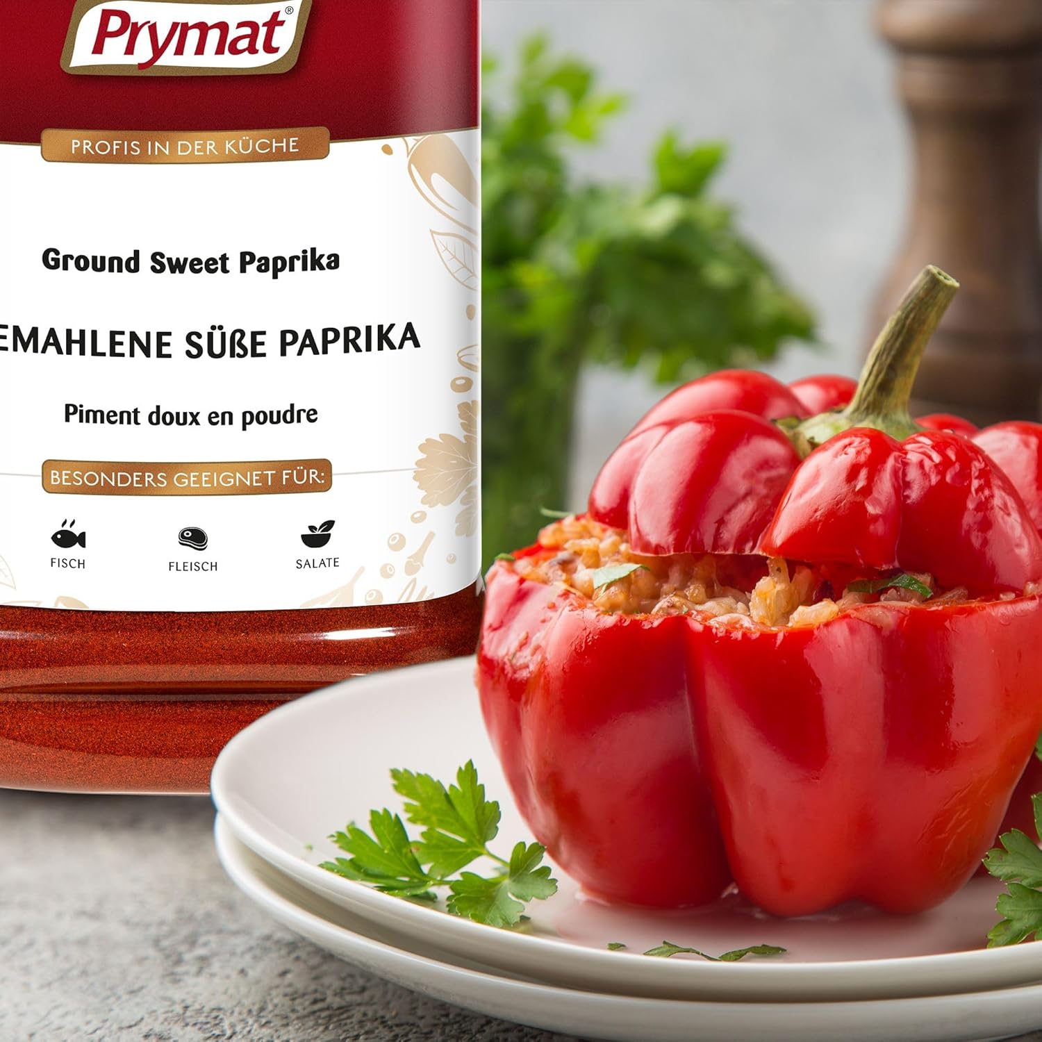 Thumbnail 5 de Prymat Süßes Paprikapulver 720 g – mild-würzig, fein gemahlen und farbgebend für Küche & Rezepte