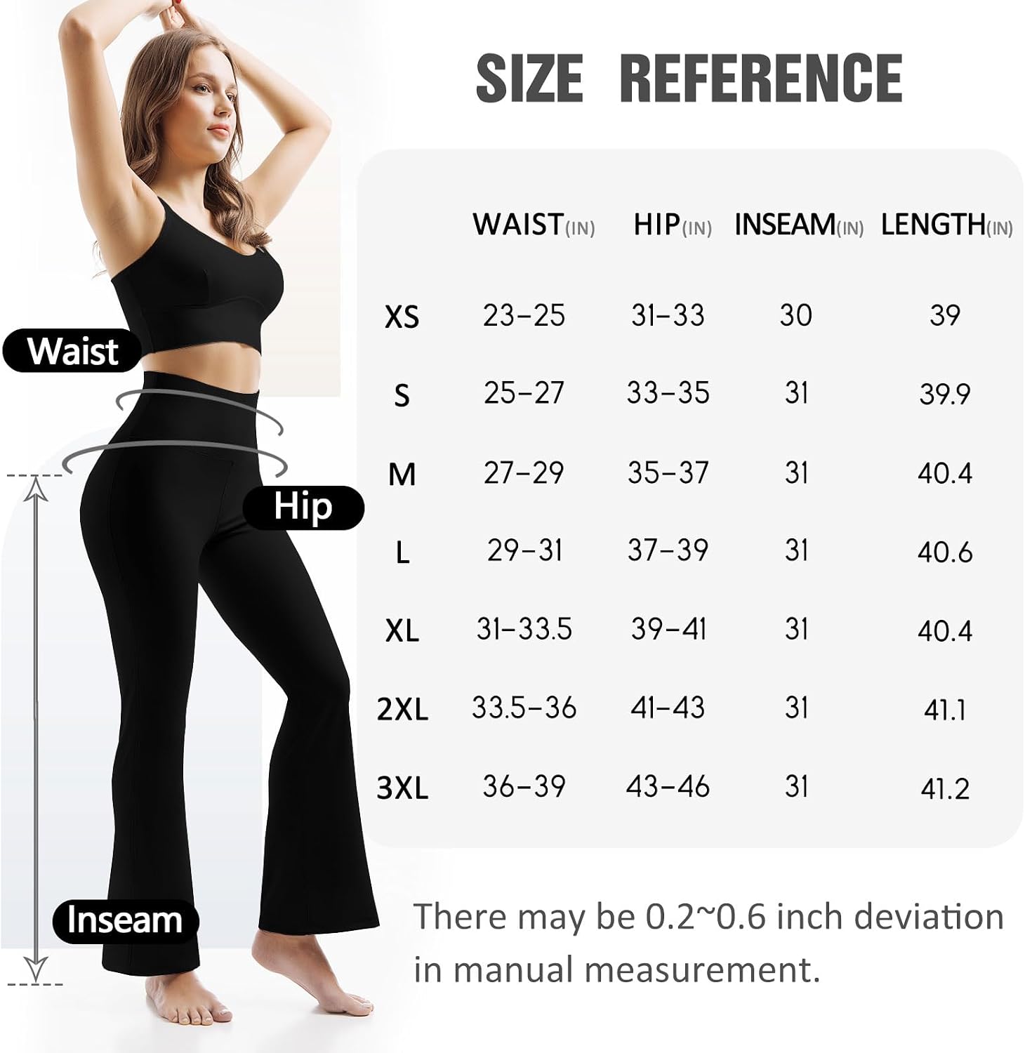 Thumbnail 5 de SINOPHANT Flared Yogahose Damen High Waist Schlaghose mit Taschen