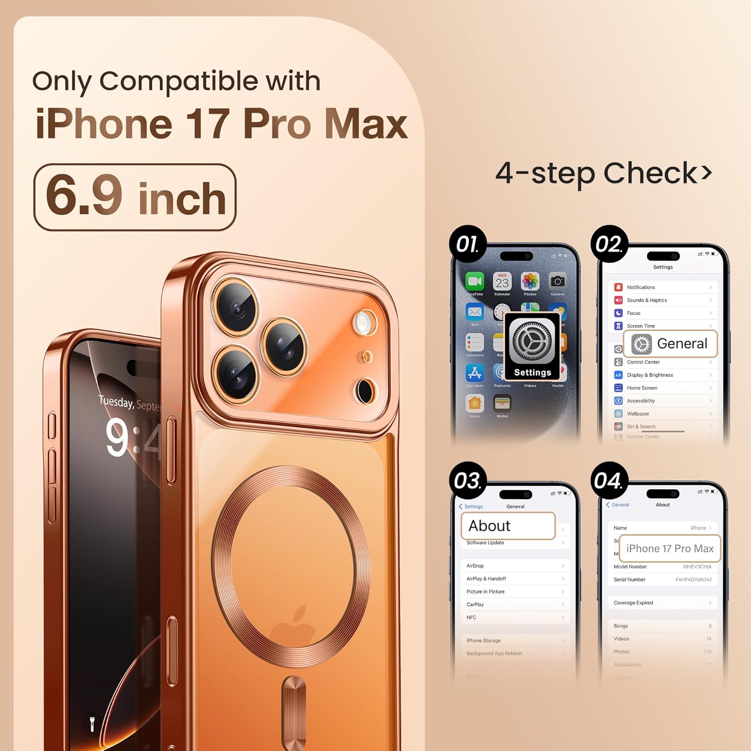 Thumbnail 1 de GOLBINBOX GolbinBox for iPhone 17 Pro Max Case with Stand (MagSafe, Camera Control, Shockproof Protection)