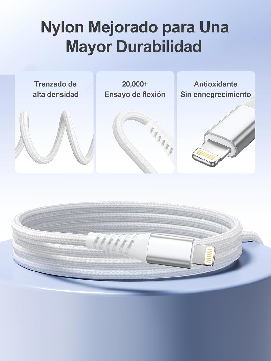 Thumbnail 4 de Aioneus Cable iPhone 1m 2Pack Carga Rápida MFi