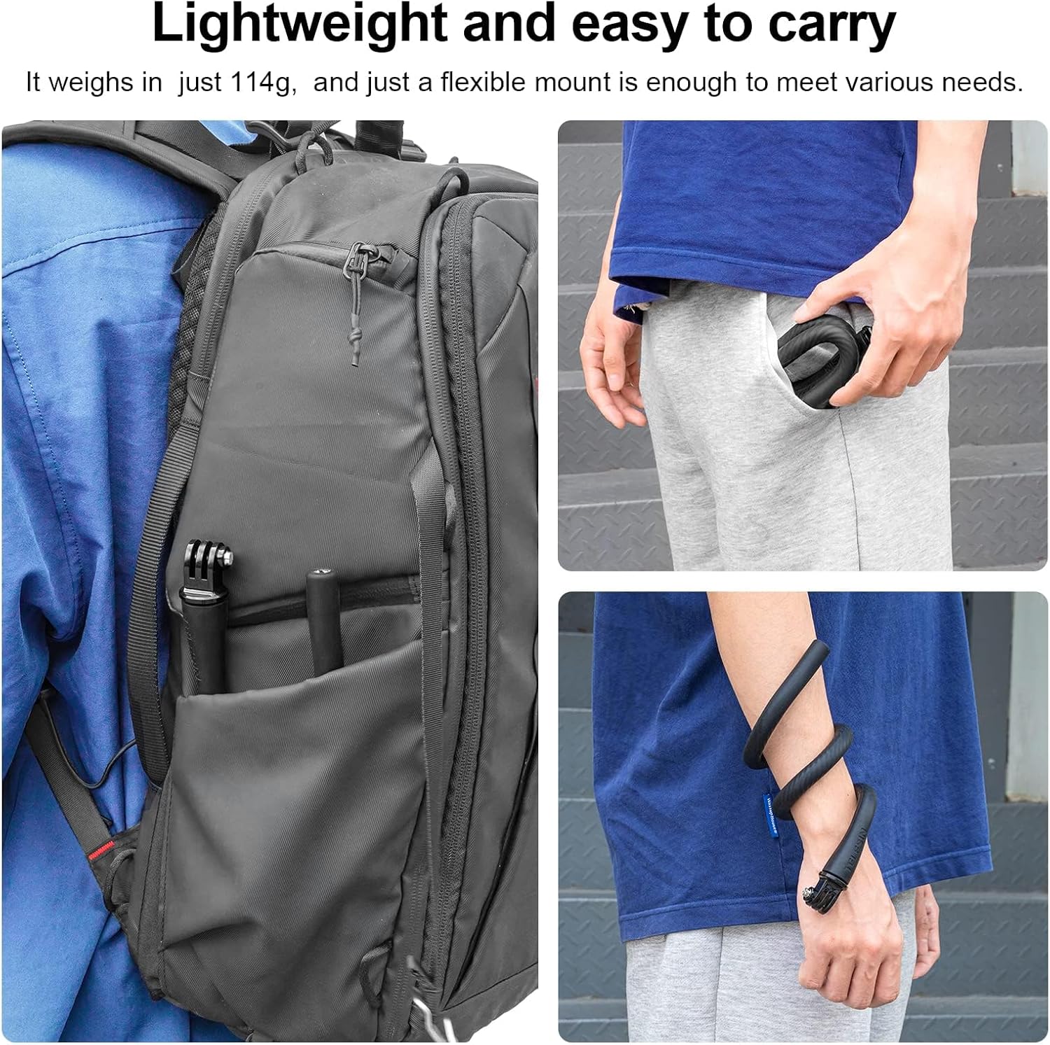 Thumbnail 5 de TELESIN Flexible Selfie Stick for Action Cameras