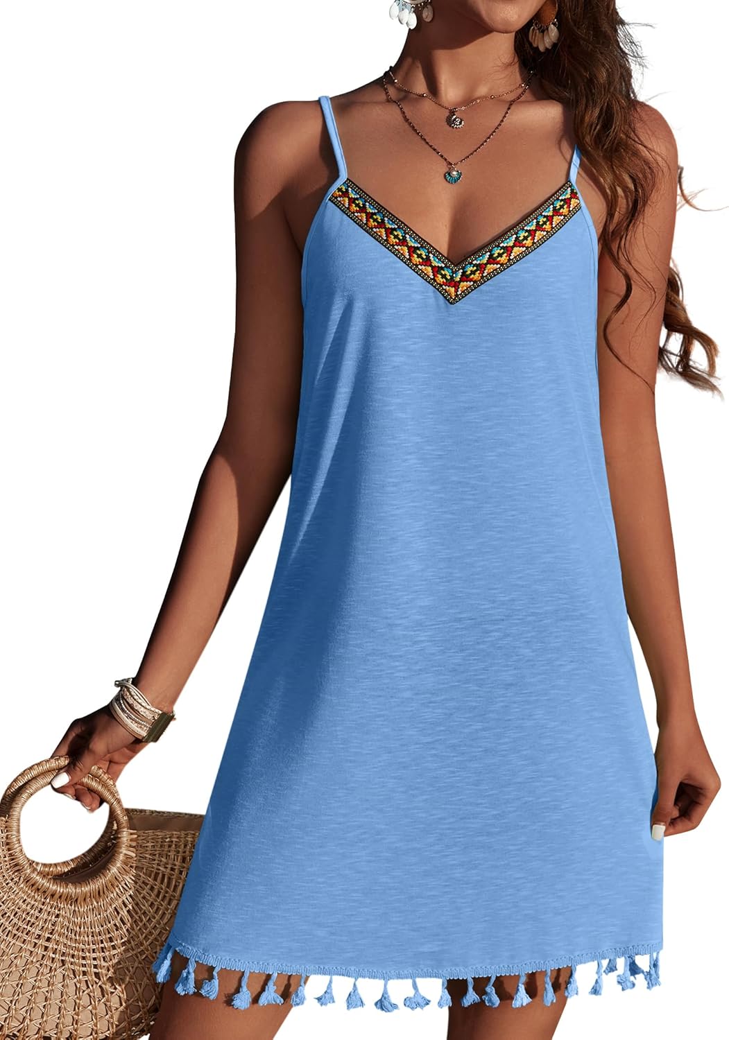 Thumbnail 5 de Ekouaer Beach Dress for Women – Boho V-Neck Bikini Cover Up (S-XXL)