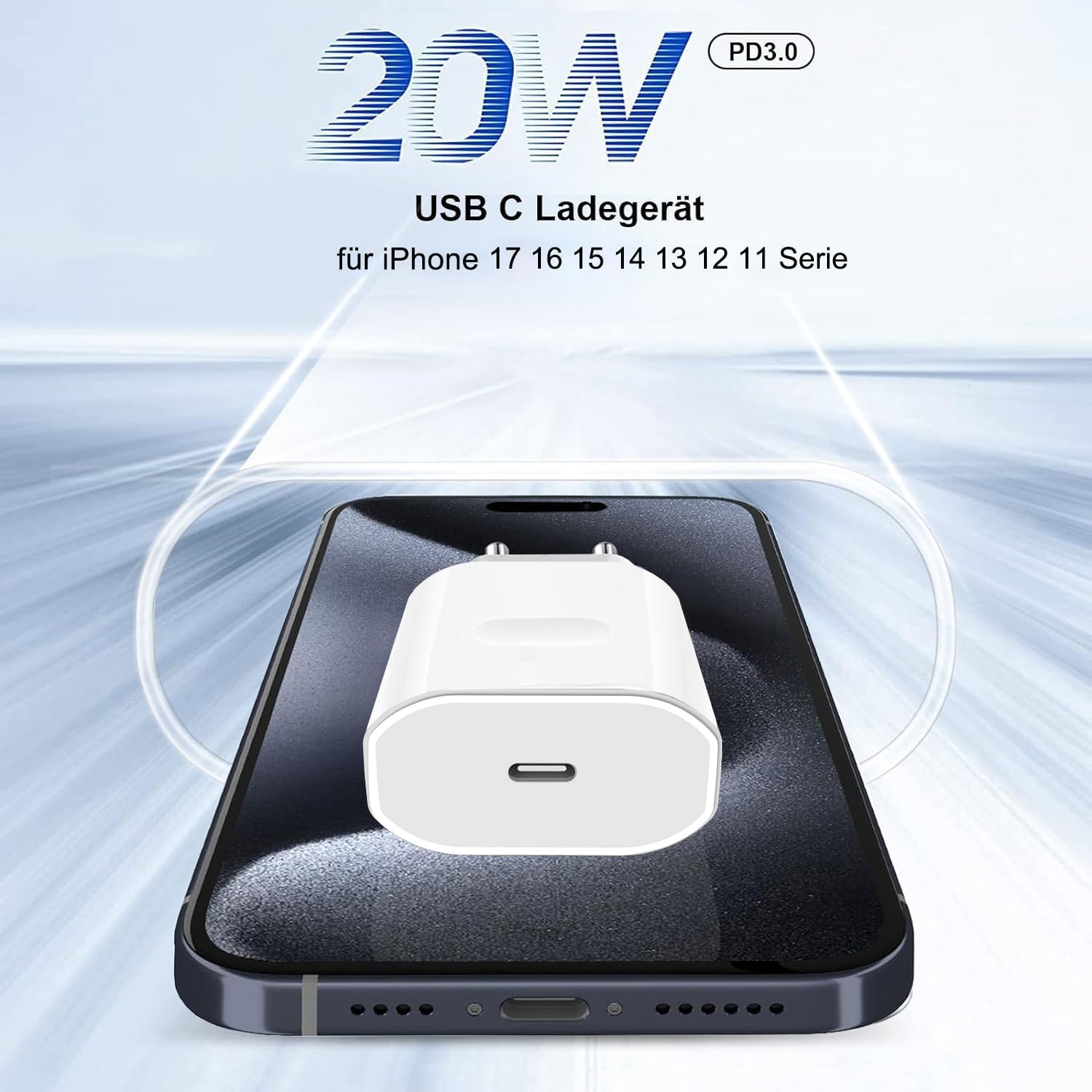 Thumbnail 1 de iPhone 20W USB C Ladegerät PD 3.0