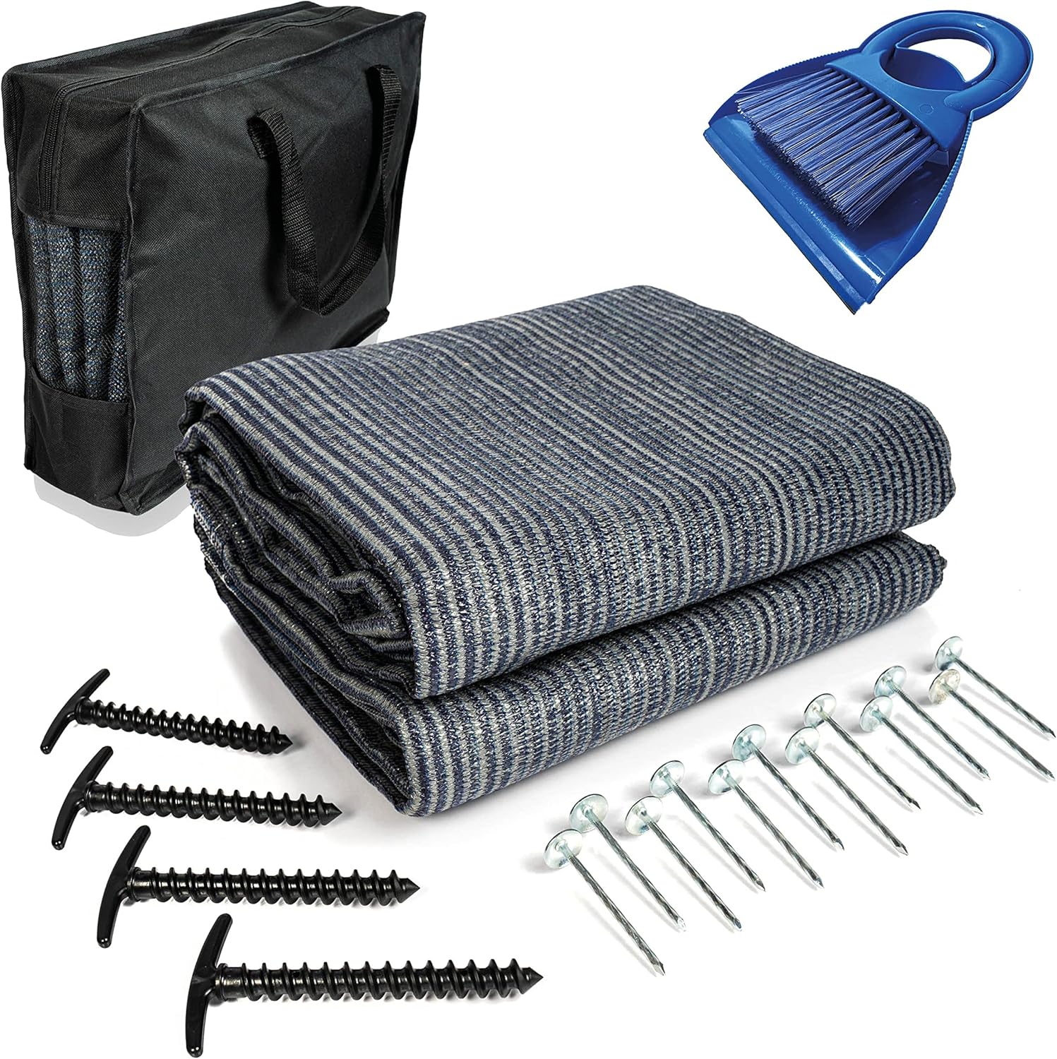 Thumbnail 6 de Mr Nomad Vorzeltteppich 5 x 2,5 m aus HDPE (300 g/m²) – UV-beständig für Wohnwagen & Wohnmobil inkl. Tragetasche