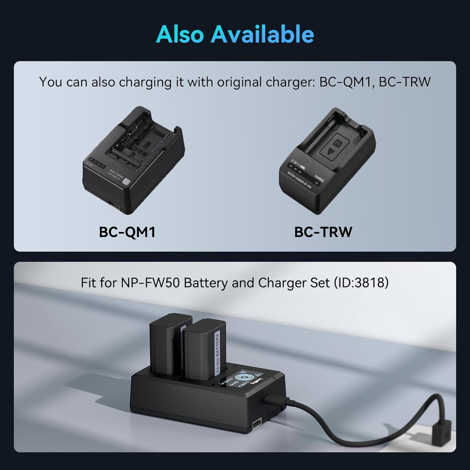 Thumbnail 6 de SmallRig USB-C Battery 1030mAh for Sony NP-FW50 (4330) – USB-C fast charging for A6400, A6100 and more
