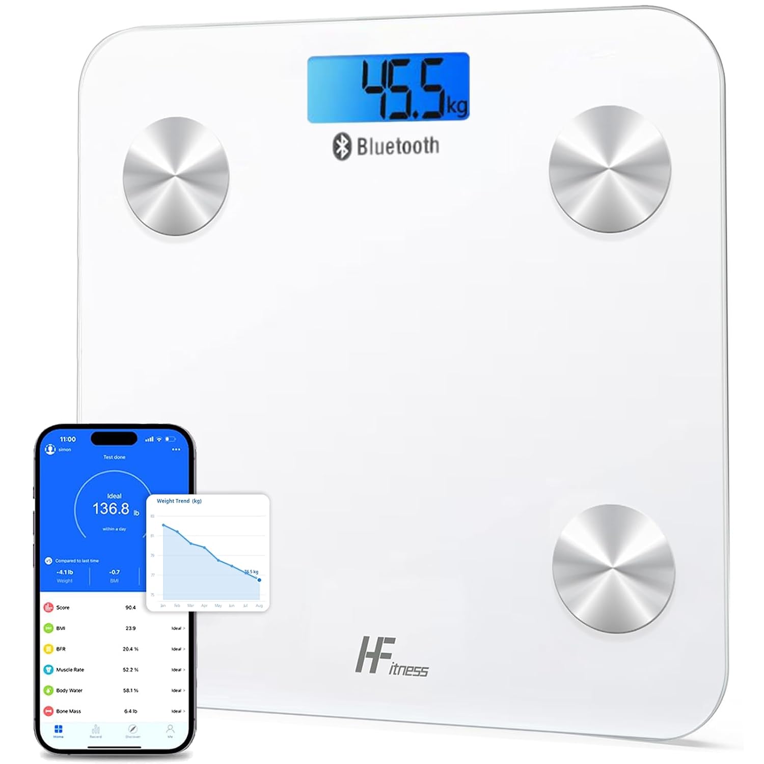 Detalle 2 de HomeFashion smart scale with 28cm platform