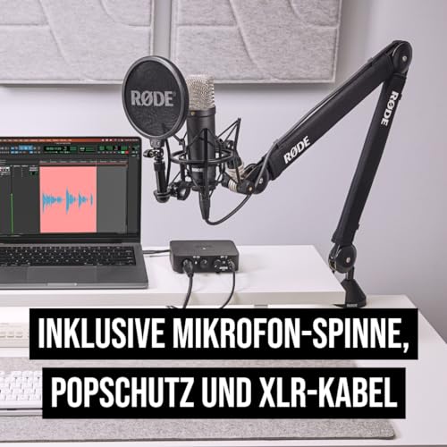 Thumbnail 7 de RØDE NT1 Signature Series Großmembrankondensatormikrofon Schwarz – Komplettset für Gesang, Podcast & Streaming