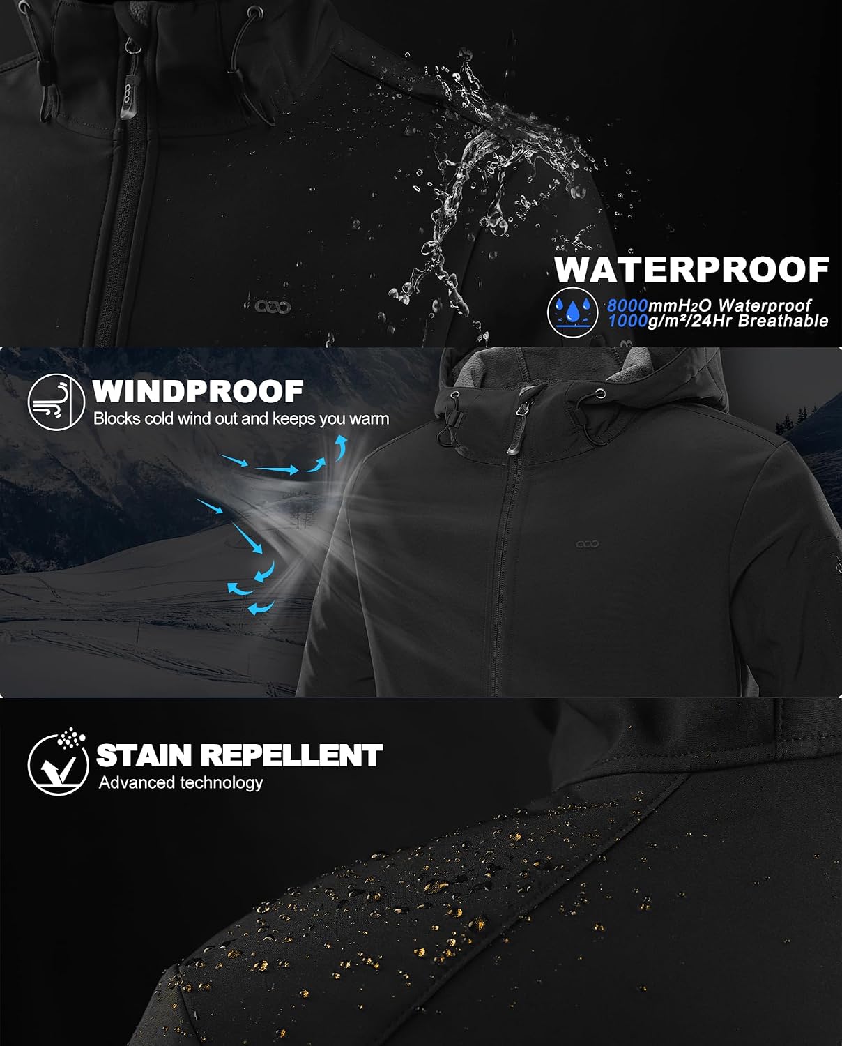 Thumbnail 2 de 33,000ft Waterproof Warm Softshell Jacket