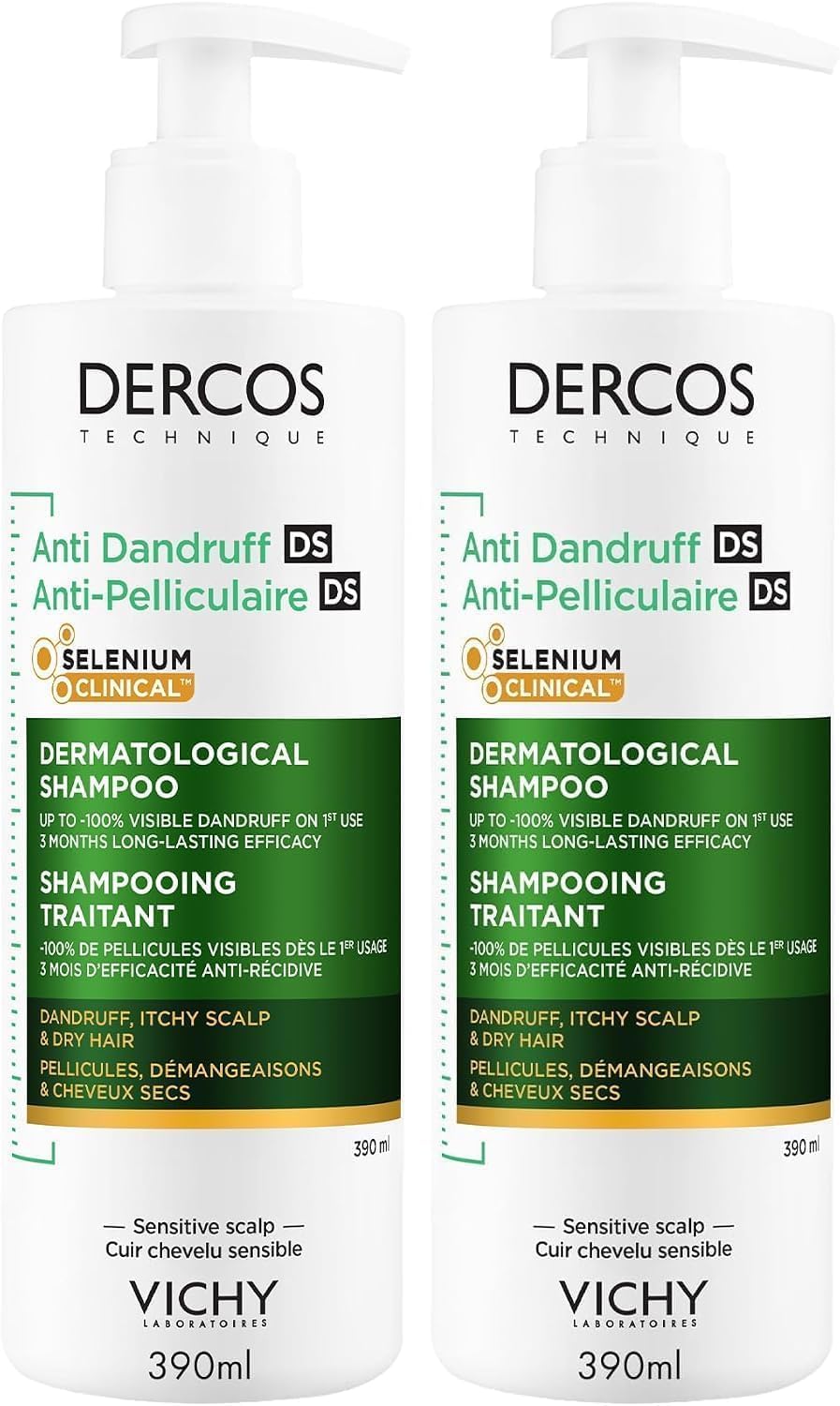 Detalle 1 de Dercos DS Shampooing Antipelliculaire pour Cheveux Secs de VICHY