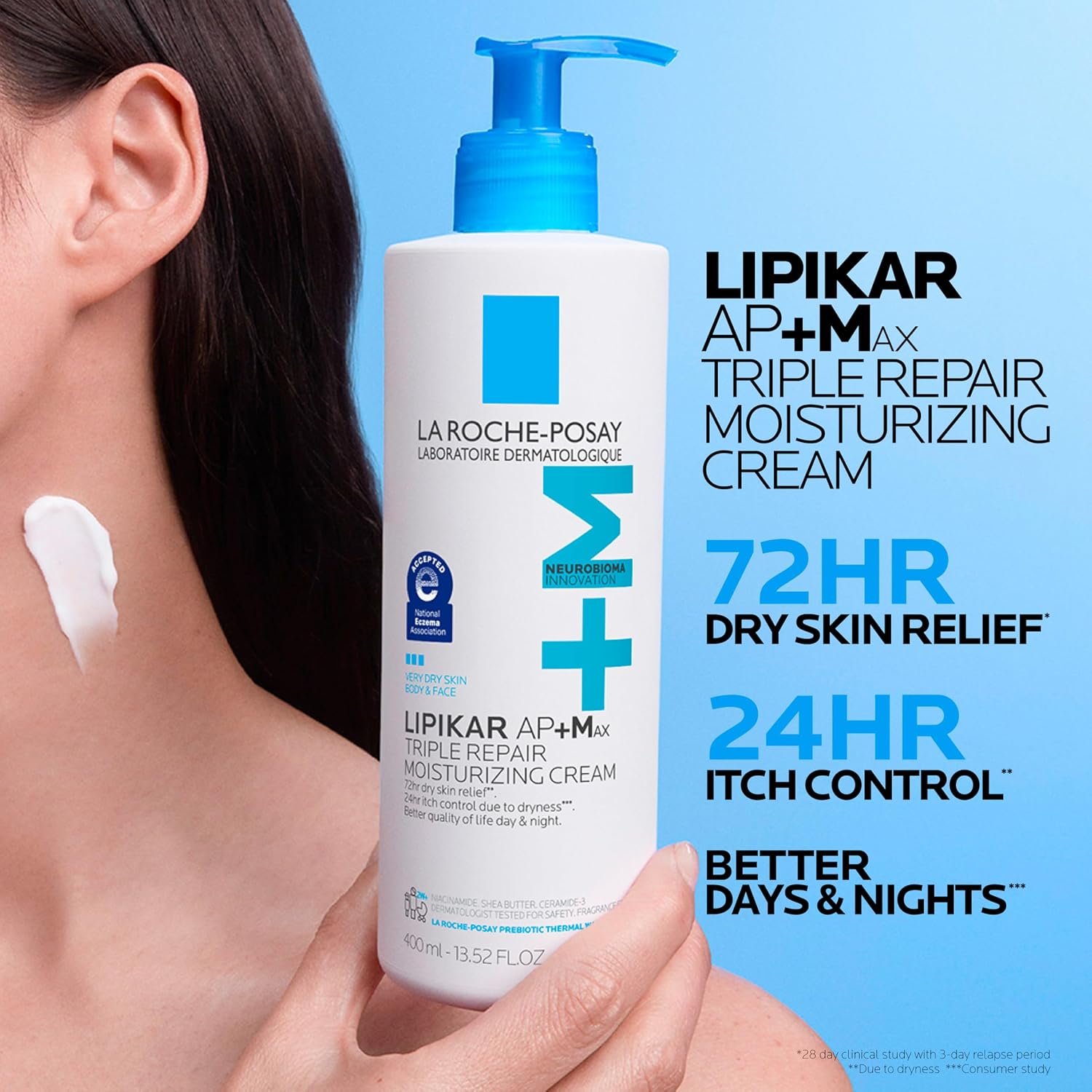 Detalle de La Roche-Posay Lipikar AP+MAX Triple Repair Body Cream: Deep Hydration for Extremely Dry Skin