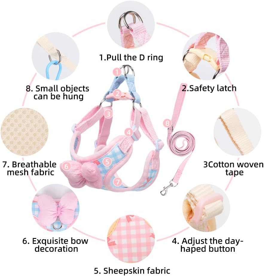 Detalle 2 de MAJIAYU Dog Harness and Leash Set, S