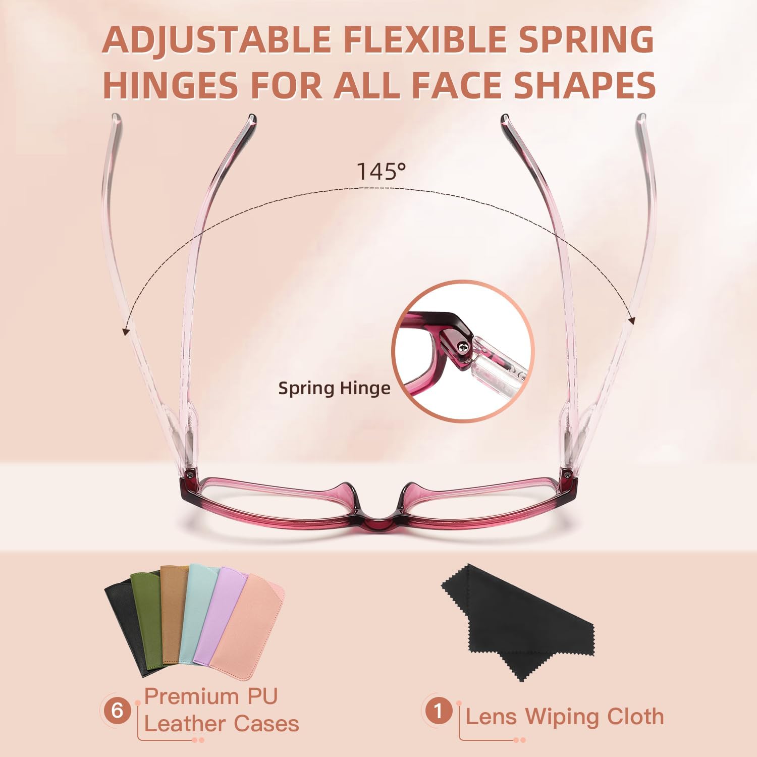 Detalle de OLOENBN Women's Reading Glasses, 6-Pack