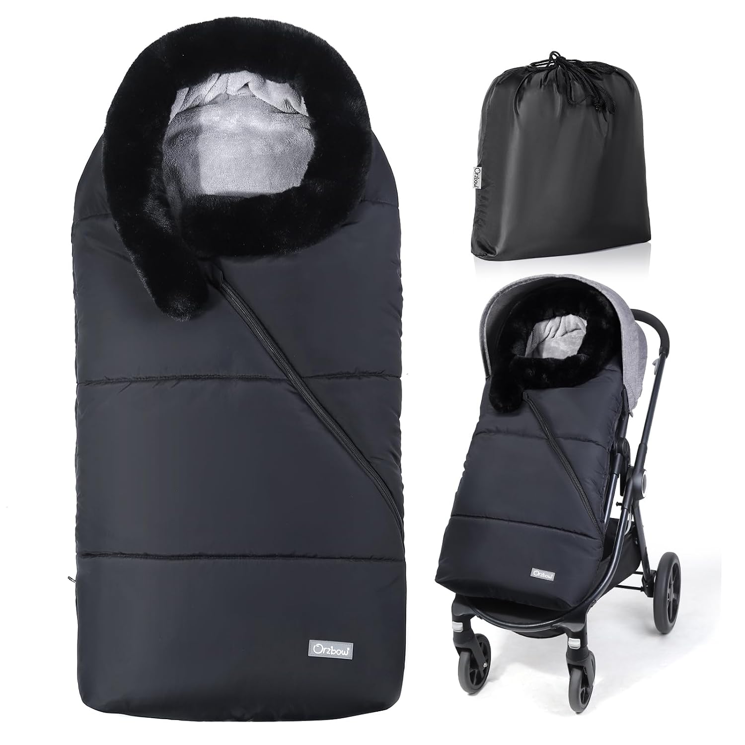 Thumbnail 6 de Orzbow Fußsack Kinderwagen Winter – Passend für alle Kinderwagen