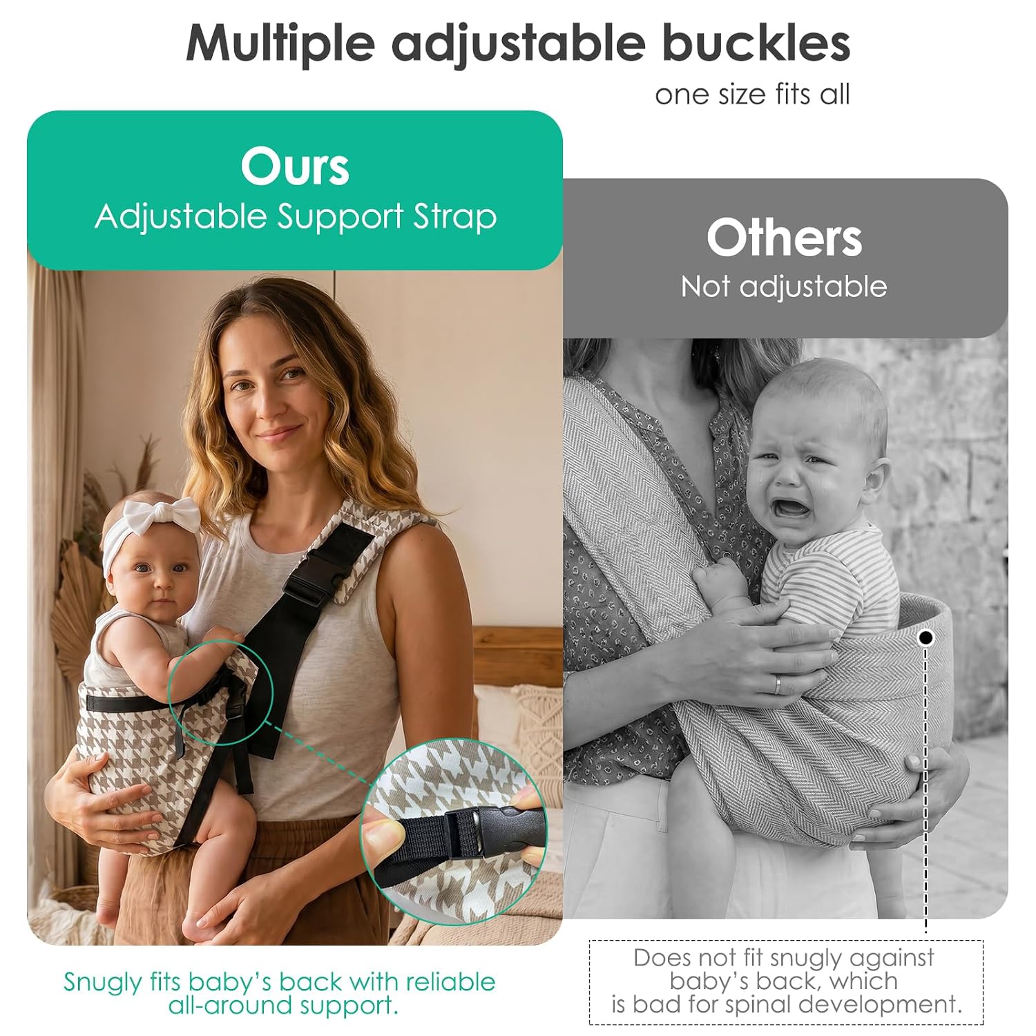 Detalle 1 de Shiaon Baby Sling Carrier 8–40 lb