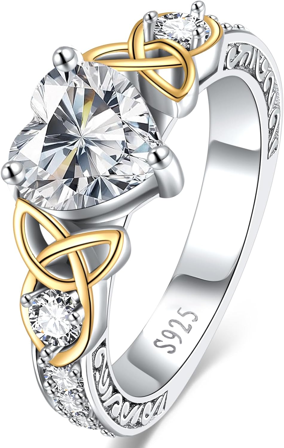 Detalle de LOIPURI Moissanite 2CT Heart Promise Ring 💍