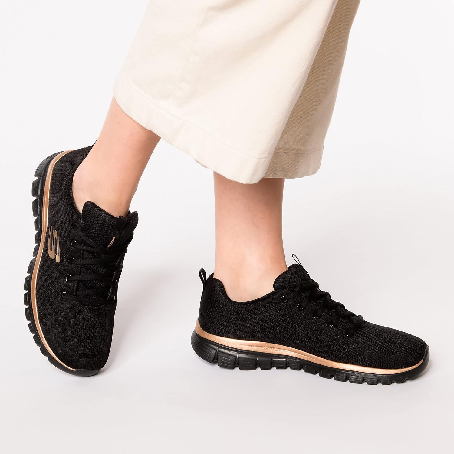 Thumbnail 1 de Skechers Graceful Get Connected Zapatillas Mujer 👟 BlackRoseGold