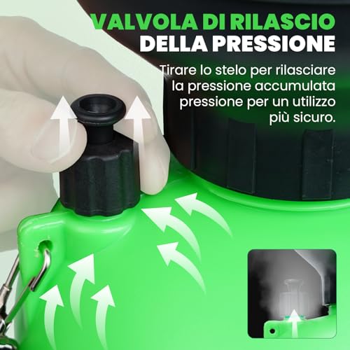 Detalle 1 de HYCHIKA Spruzzatore a pressione 5 litri con ugello regolabile e lancia angolata