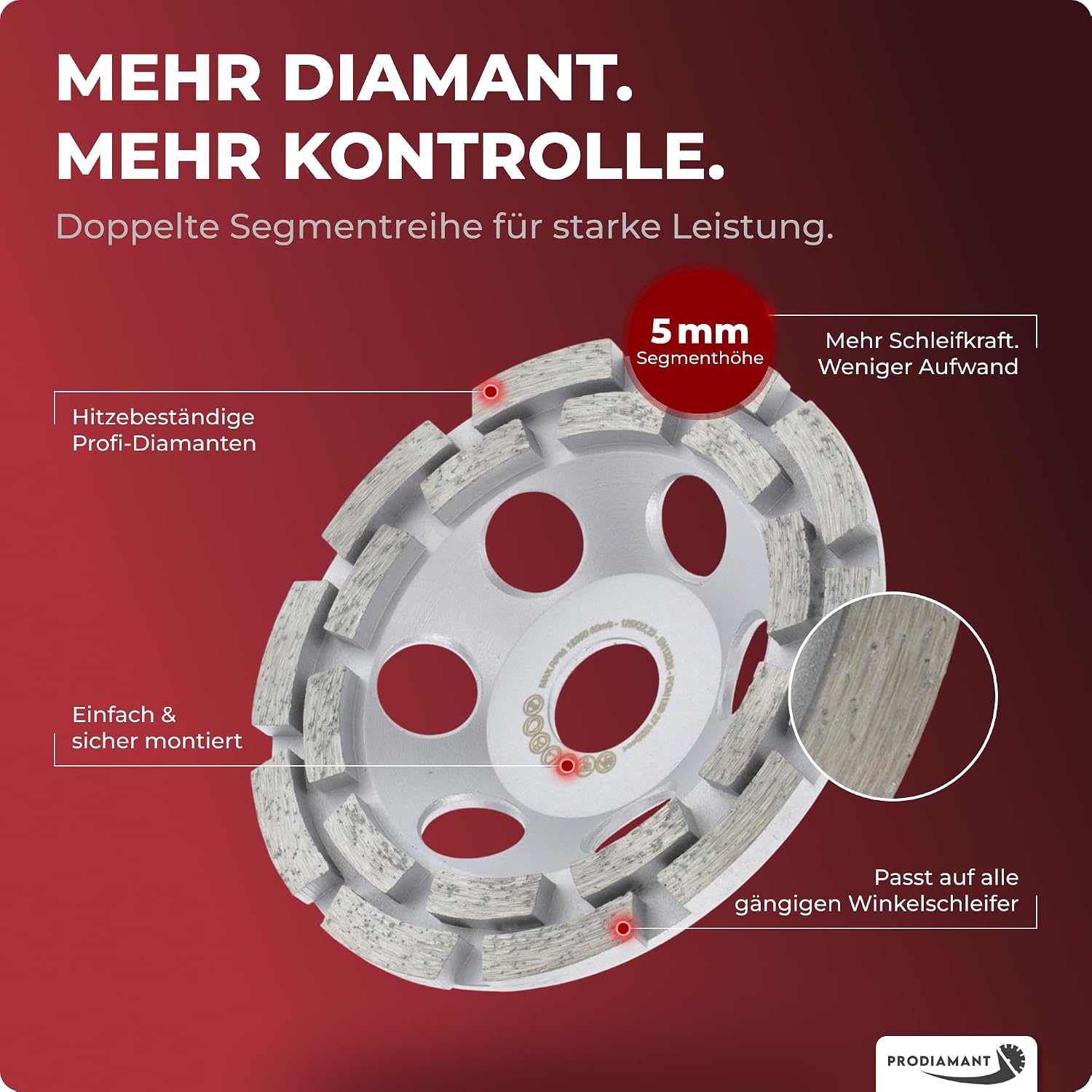 Thumbnail 4 de PRODIAMANT Premium Diamant-Schleiftopf 125 mm