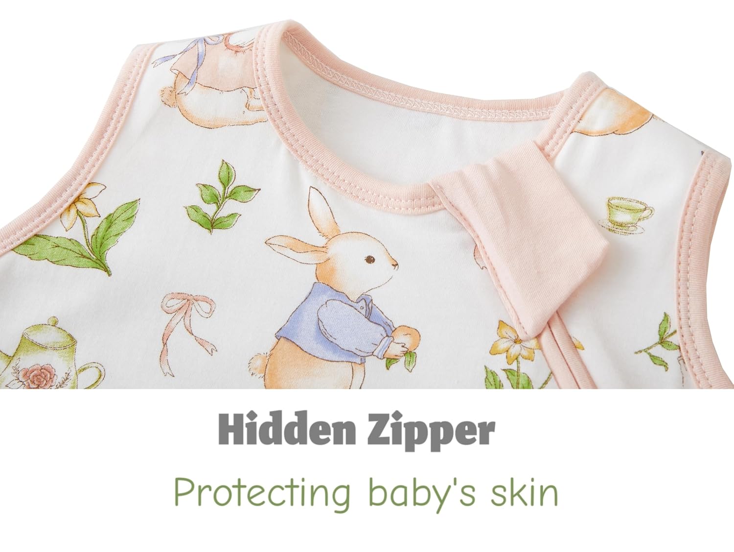 Detalle 2 de Chilsuessy Baby Schlafsack 1.5 Tog im 2er Pack aus 100% Baumwolle – Ganzjahres-Schlafsack (Ganzjahresschlafsack) für Neugeborene