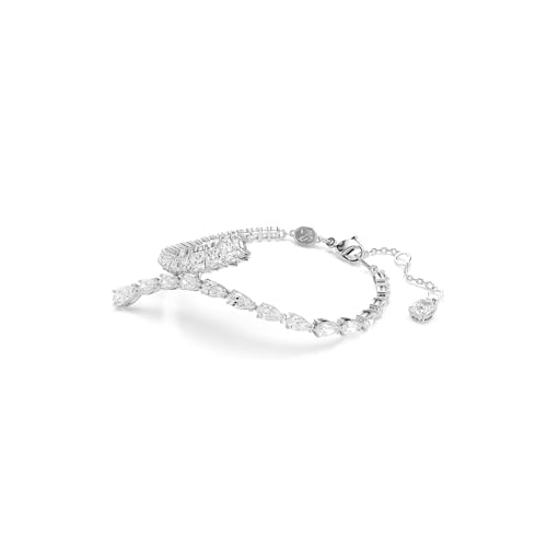 Detalle 2 de Swarovski Pulsera Matrix blanca, baño de rodio 💍