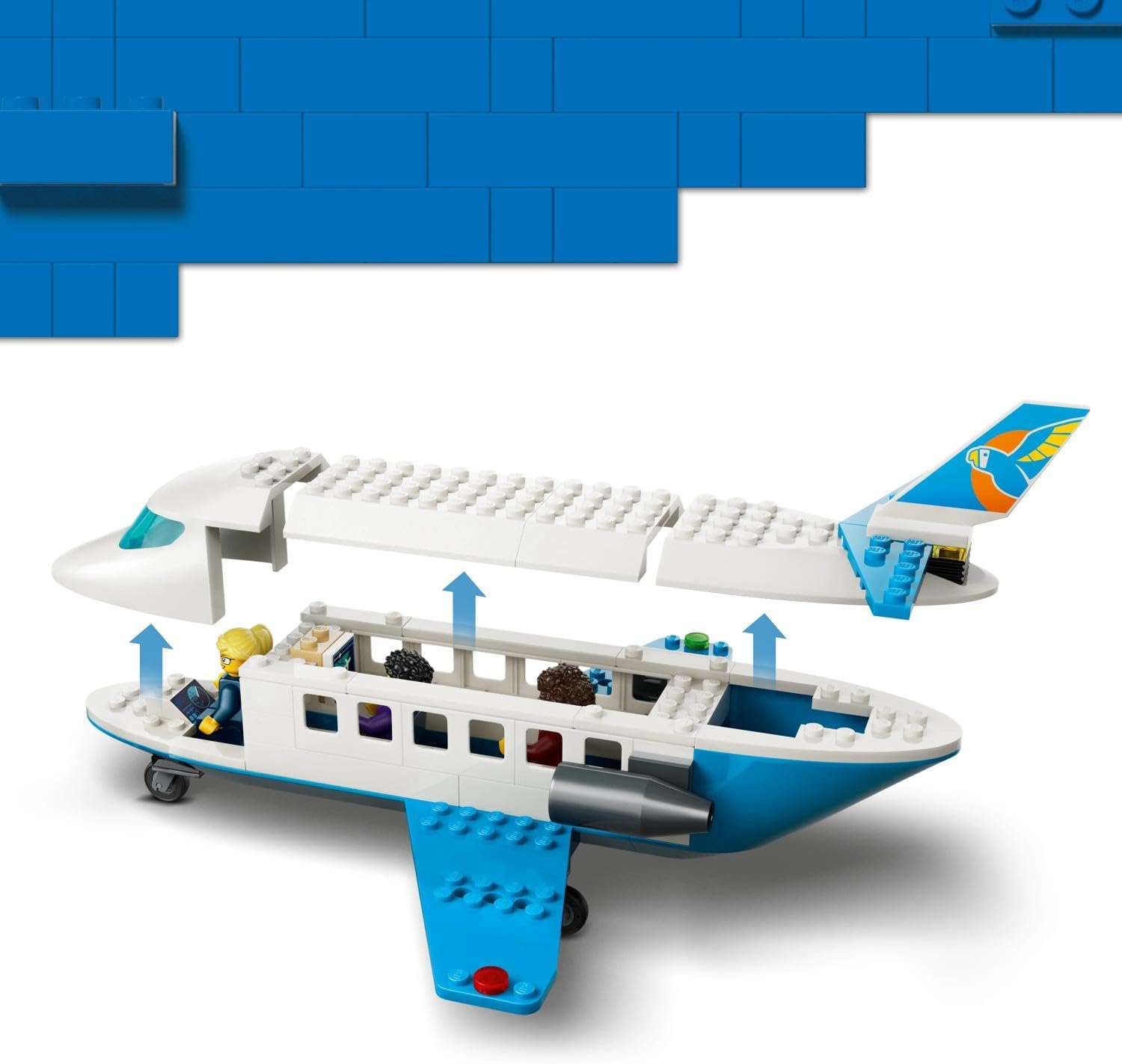 Detalle 2 de LEGO City Jet Passeggeri 60492 — Modellino di Aereo Giocattolo con 4 Minifigure