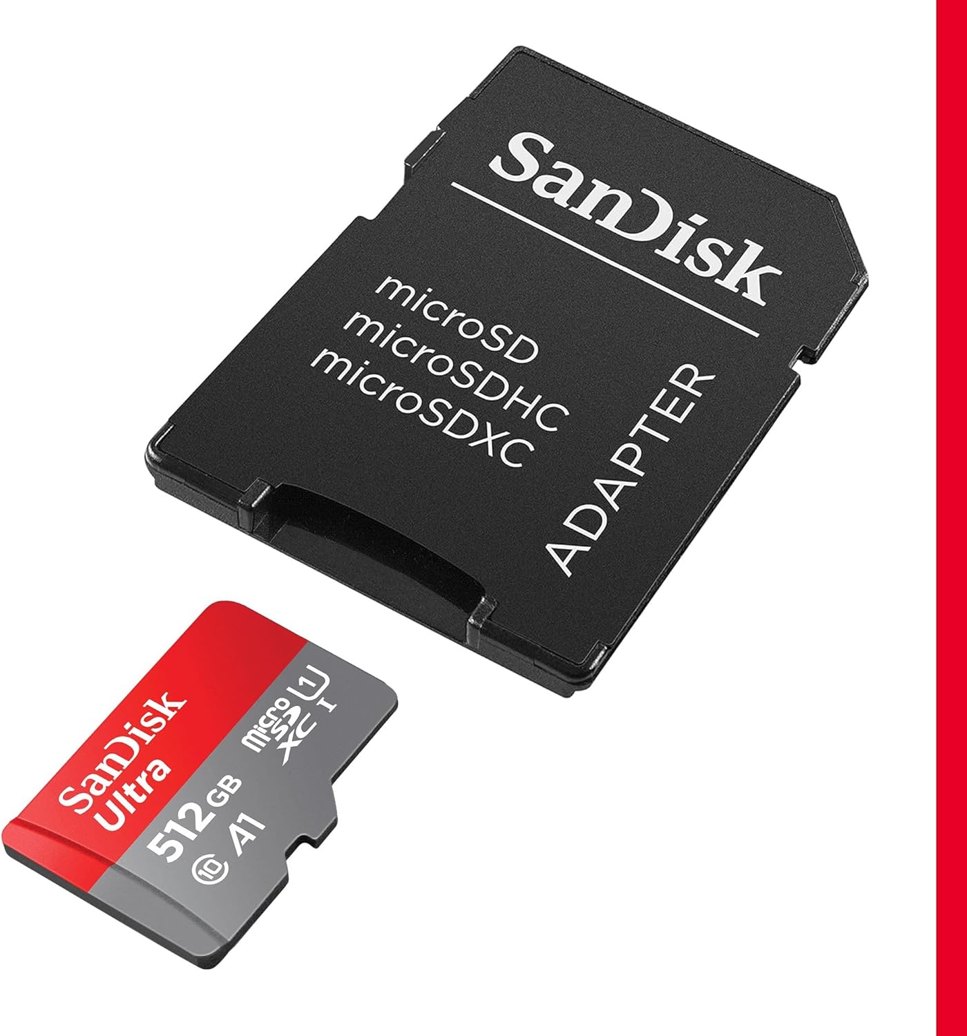 Thumbnail 1 de SanDisk 512GB Ultra microSDXC + SD adapter (UHS-I, Class 10, U1) with A1 app performance