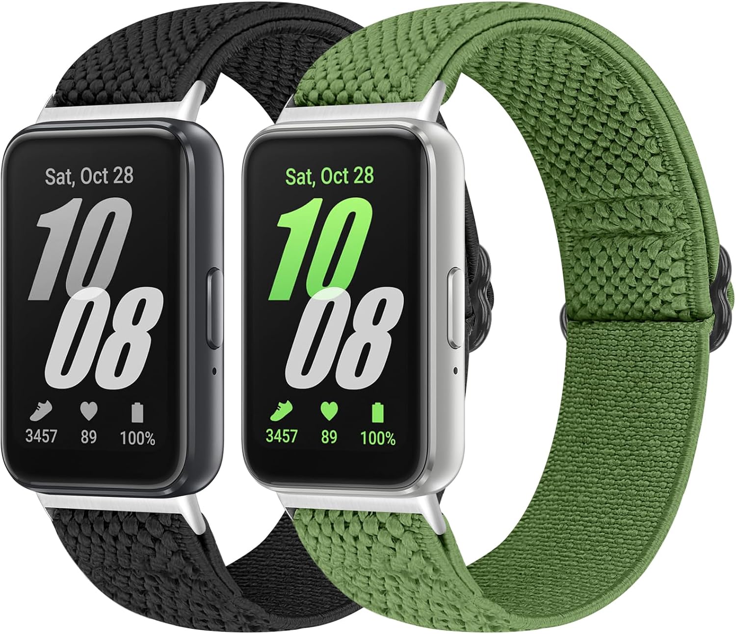 Detalle de Bcuckood Elastic Nylon Straps for Samsung Galaxy Fit 3 (2 Pack) – Adjustable Stretchy Replacement Straps