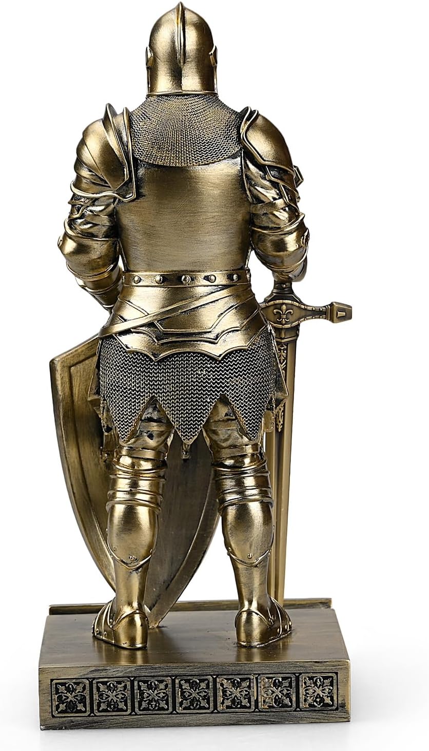 Thumbnail 3 de HDMbigmi King's Guard Ritter-Statue – Bronze Desktop-Ständer, Stifthalter und Briefbeschwerer