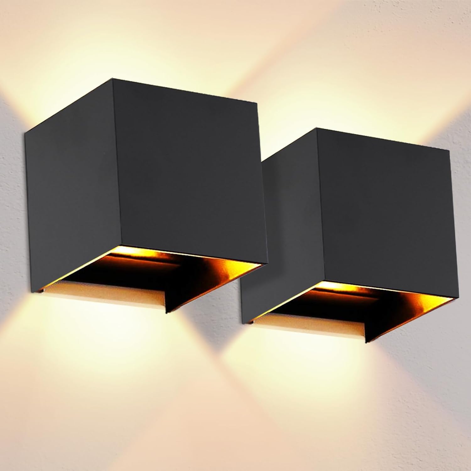 Detalle de OOWOLF LM-CA8-LL9YB2US Wall Sconces, IP65, G9, 3000K, Set of 2