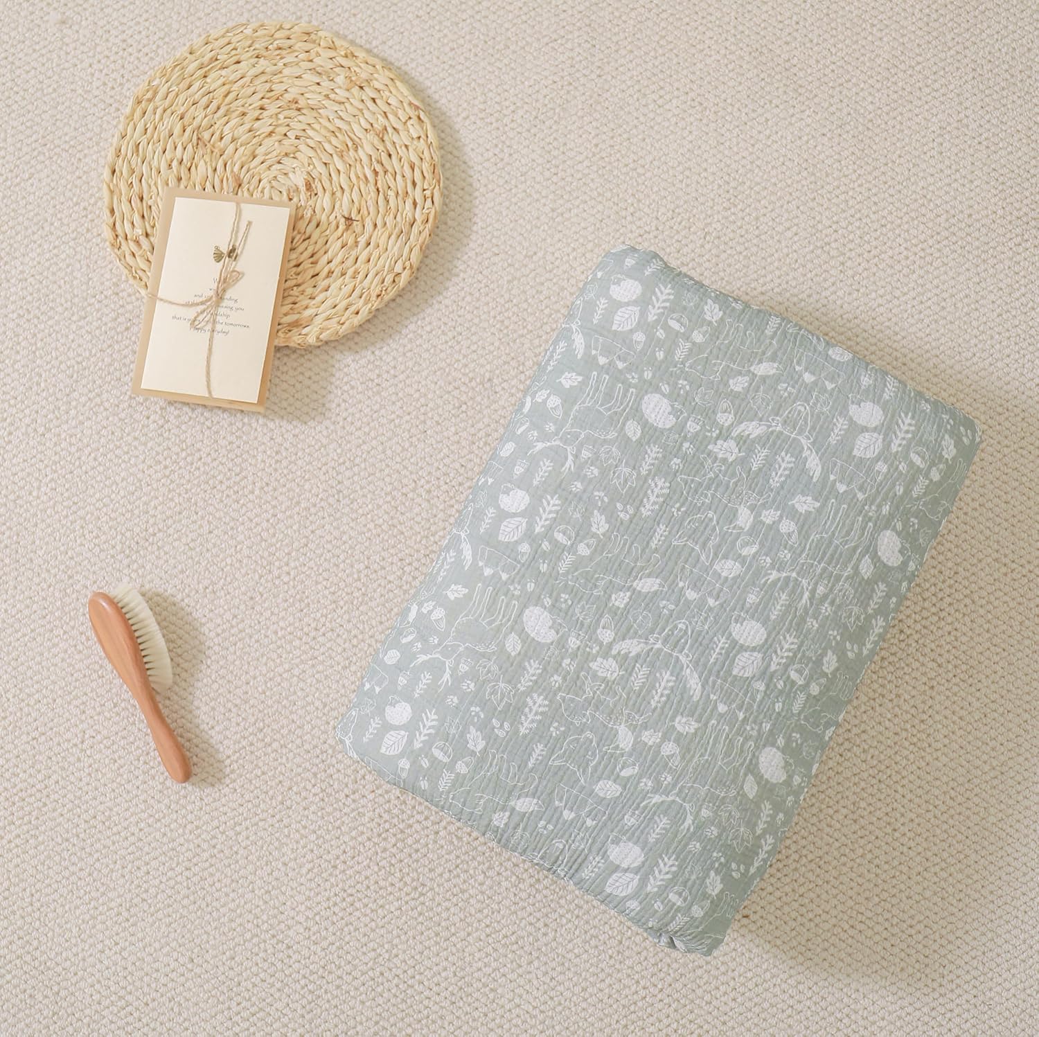 Thumbnail 2 de Couverture bébé/enfant en minky et mousseline Oeko-Tex 75x100 – couverture de sieste et plaid pour lit bébé