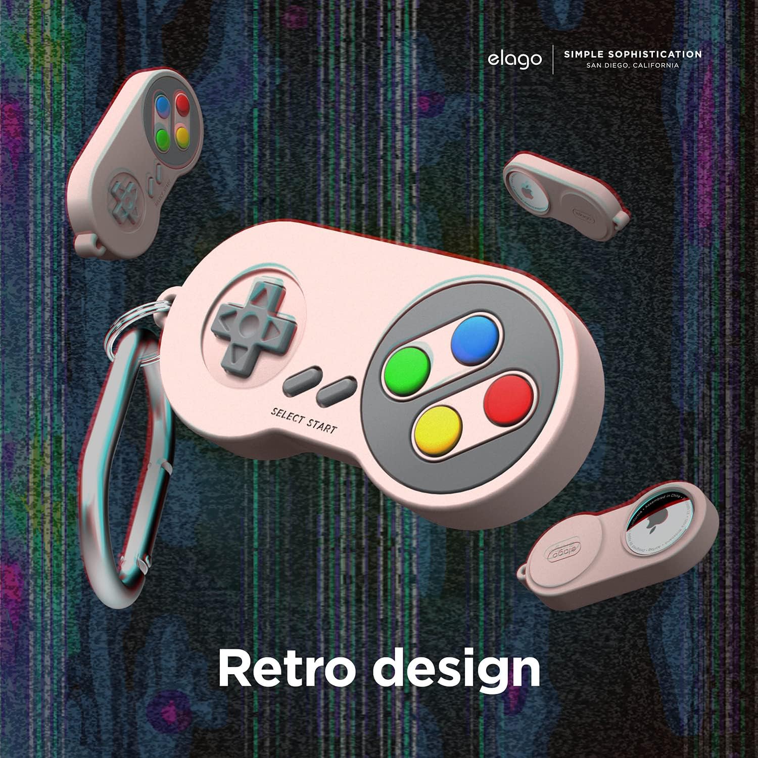 Thumbnail 3 de elago W5 Coque porte-clés compatible AirTag (2e génération & 1re génération) – protection antichute, design rétro