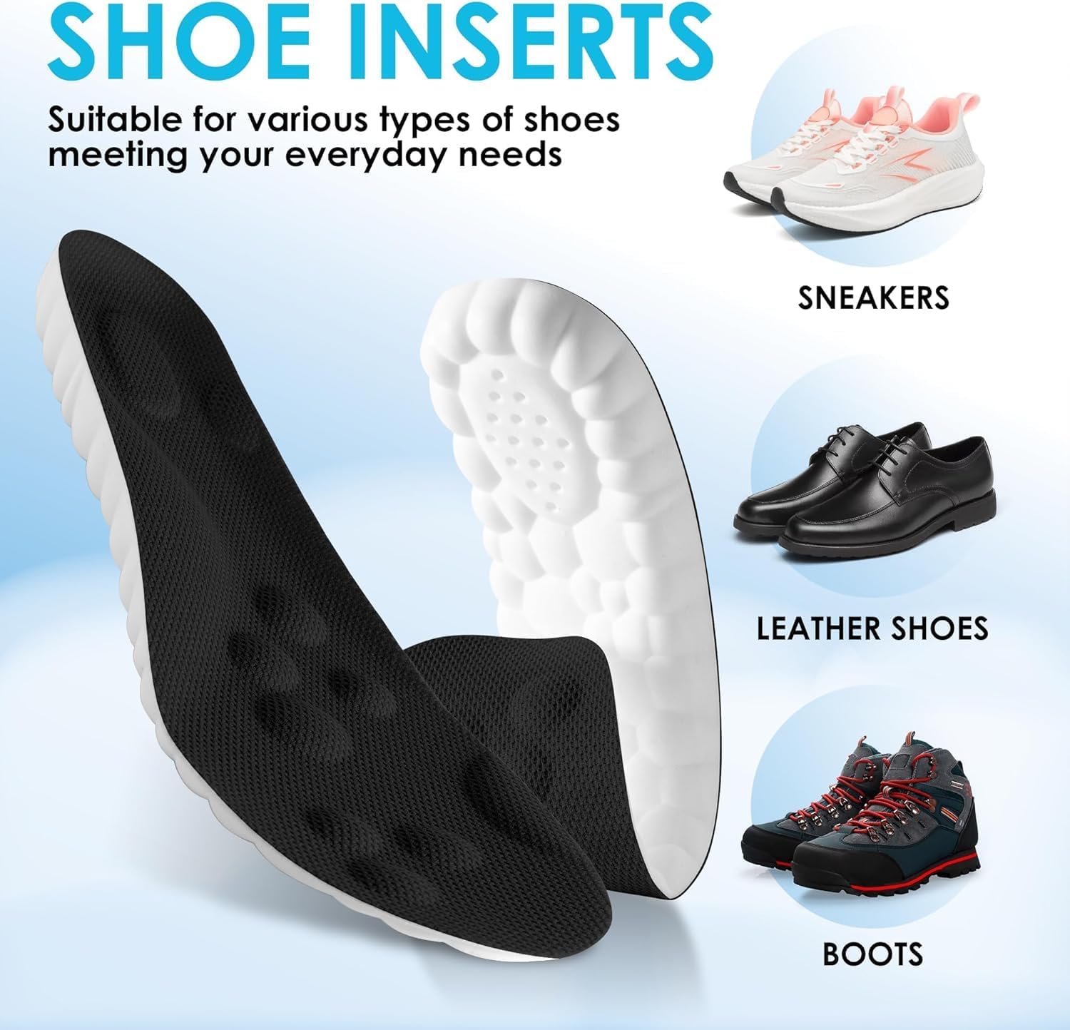 Detalle de Orders My 4D Cloud Steppers Insoles: Cloud-Soft Comfort with 4D Memory Foam for Everyday Support