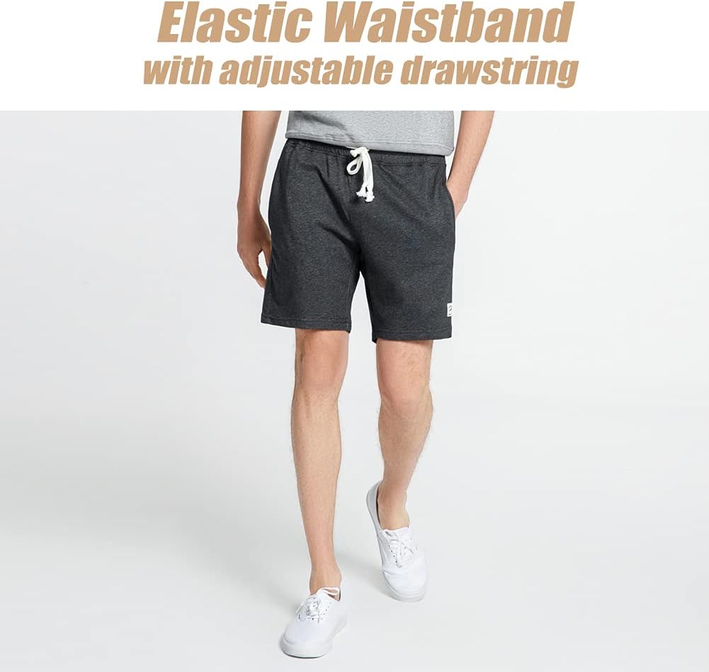 Detalle de maamgic Mens Athletic Gym Shorts 5/7" Elastic Waist with Zipper Pockets
