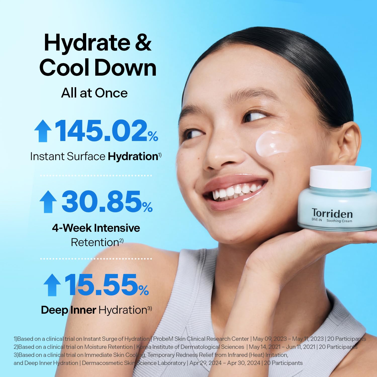Detalle 1 de Torriden DIVE IN Hyaluronic Acid Soothing Cream, 100ml 5D Gel Moisturizer