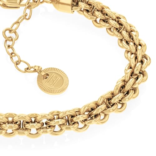 Detalle 2 de Tommy Hilfiger Jewelry Women's Chain Bracelet in Yellow Gold IP