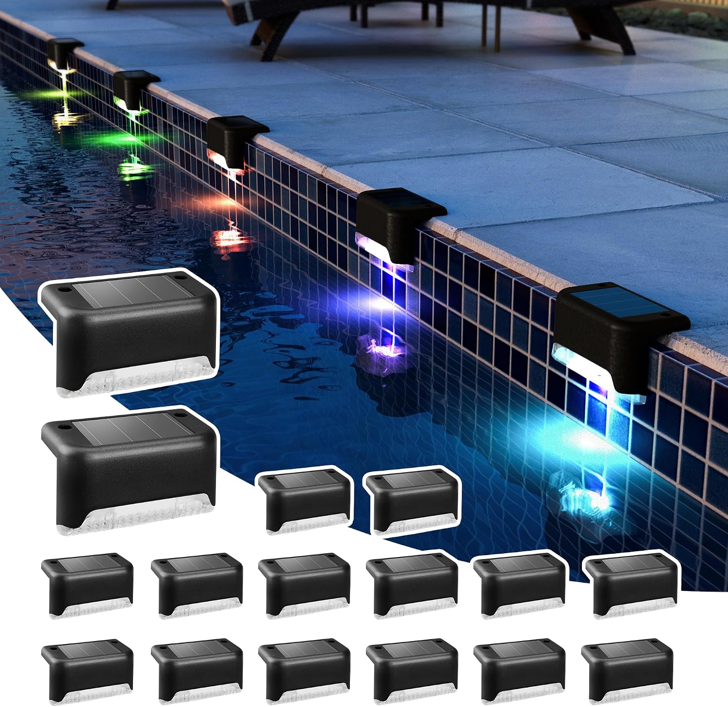 Thumbnail 6 de Solpex Solar Deck Lights (20 Pack) – Warm White Waterproof Solar Step & Fence Lights