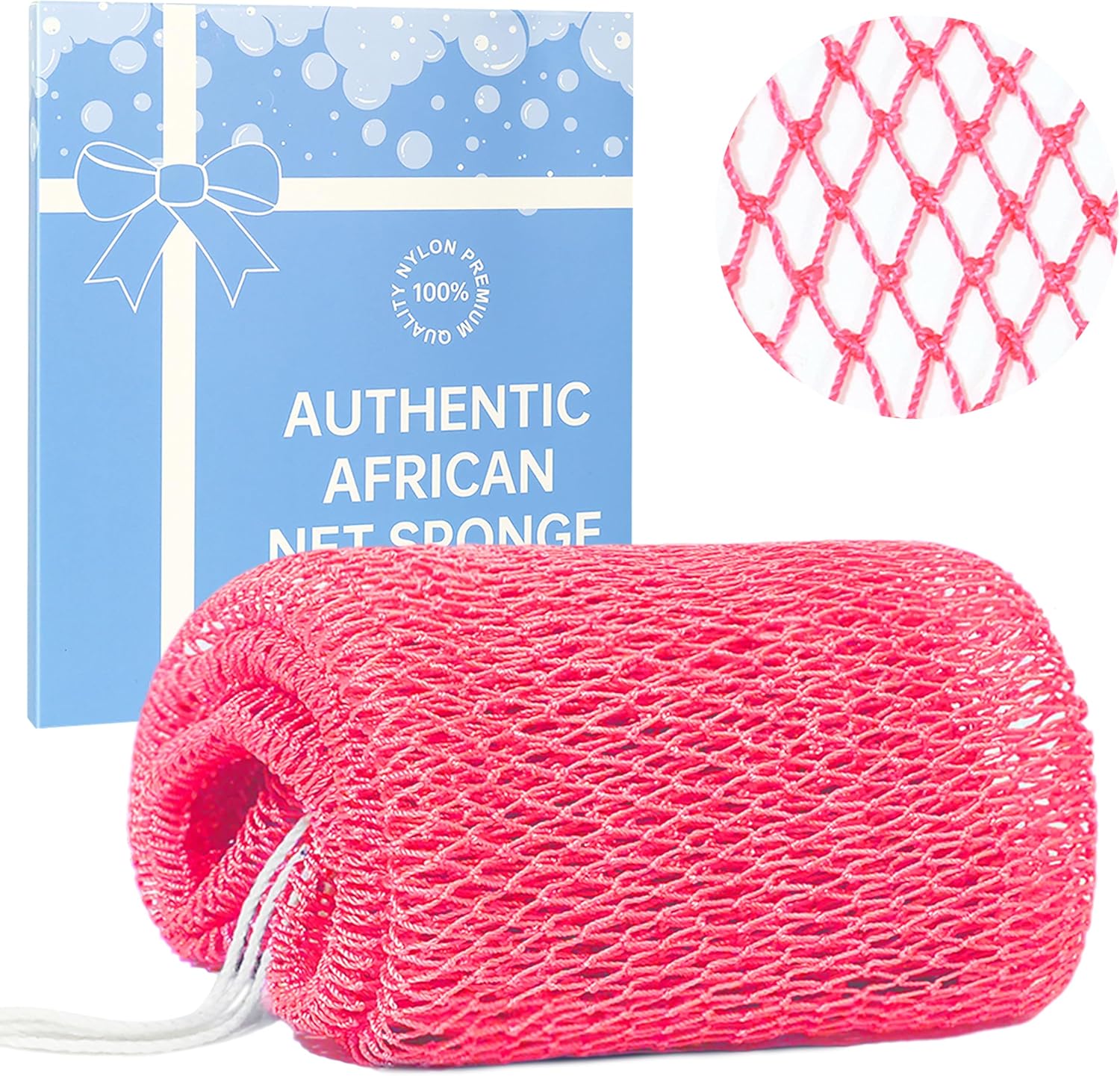 African Net Sponge Authentic 1-piece Pink