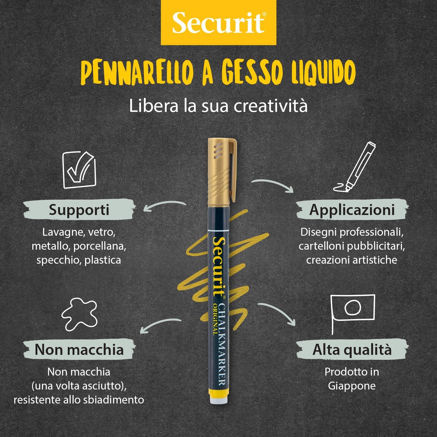Thumbnail 1 de SECURIT Set 7 pennarelli gesso liquido 1-2mm 🎨