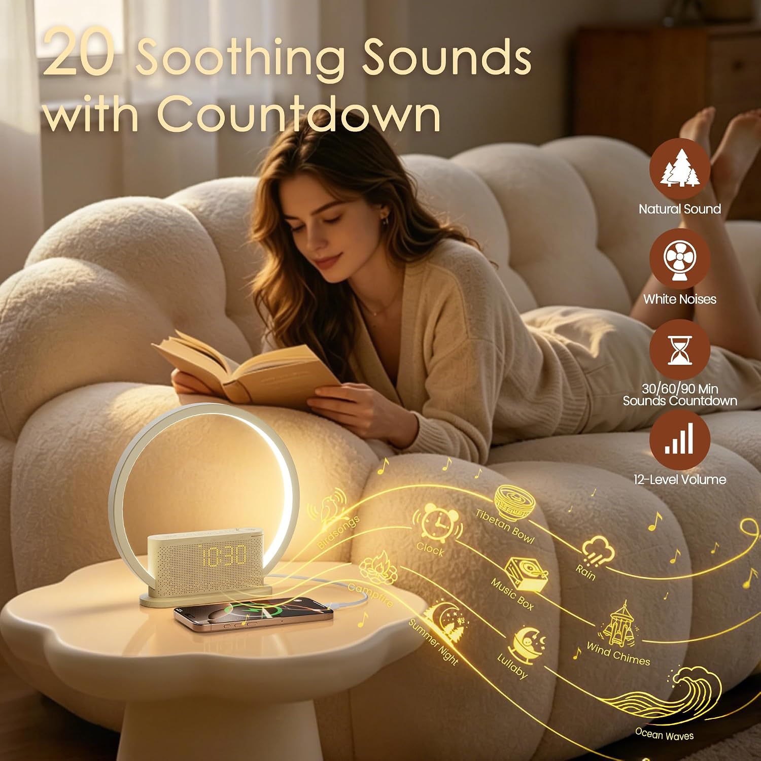 Thumbnail 6 de blonbar Wecker & Wake-up Light – Sonnenaufgangswecker mit natürlichem Licht und klangvollem Start