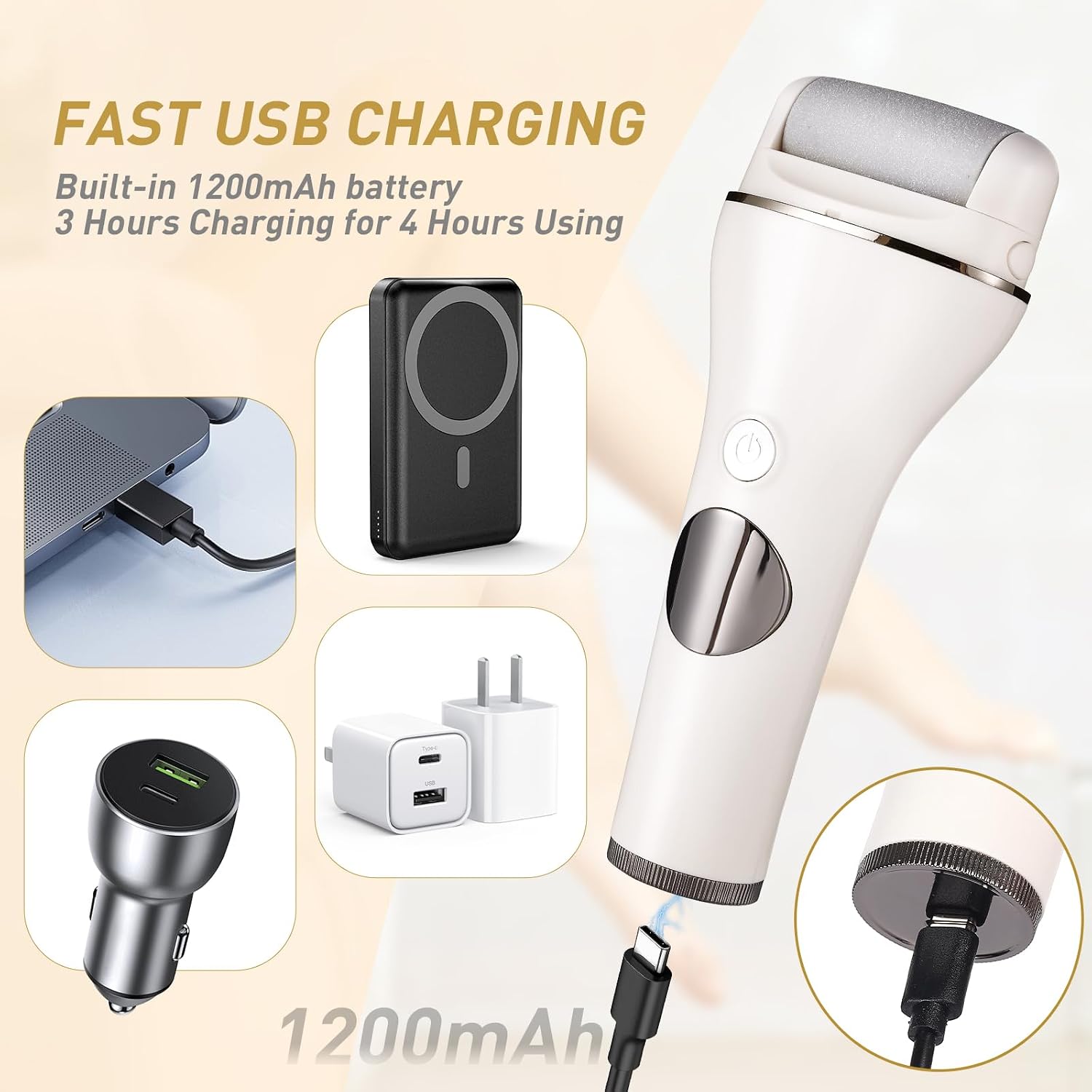 Detalle 2 de Lychico Electric Foot File 120 mins