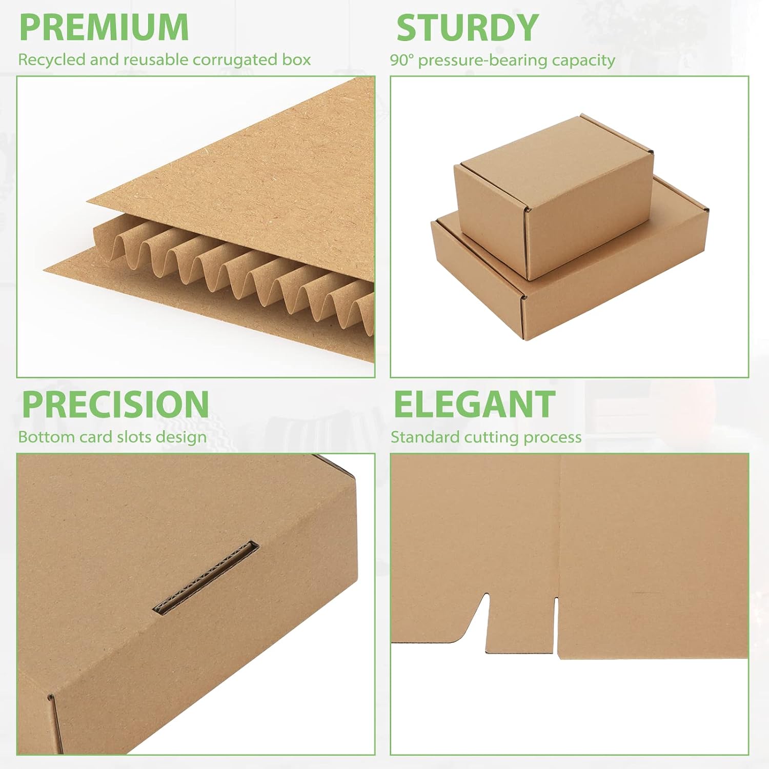 Detalle 2 de HORLIMER 20 Pack Shipping Boxes (23 x 15.5 x 5cm) – Brown Corrugated Cardboard Mailers