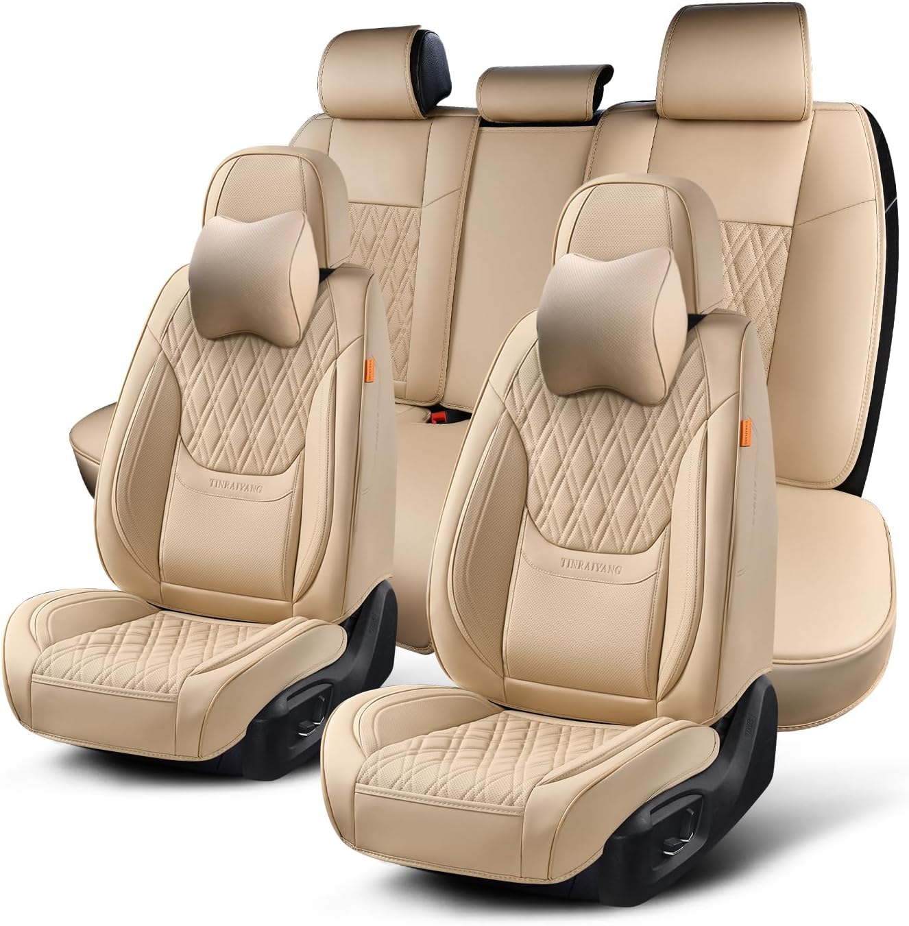 Detalle de TINRAIYANG Car Seat Covers Full Set 3-Piece