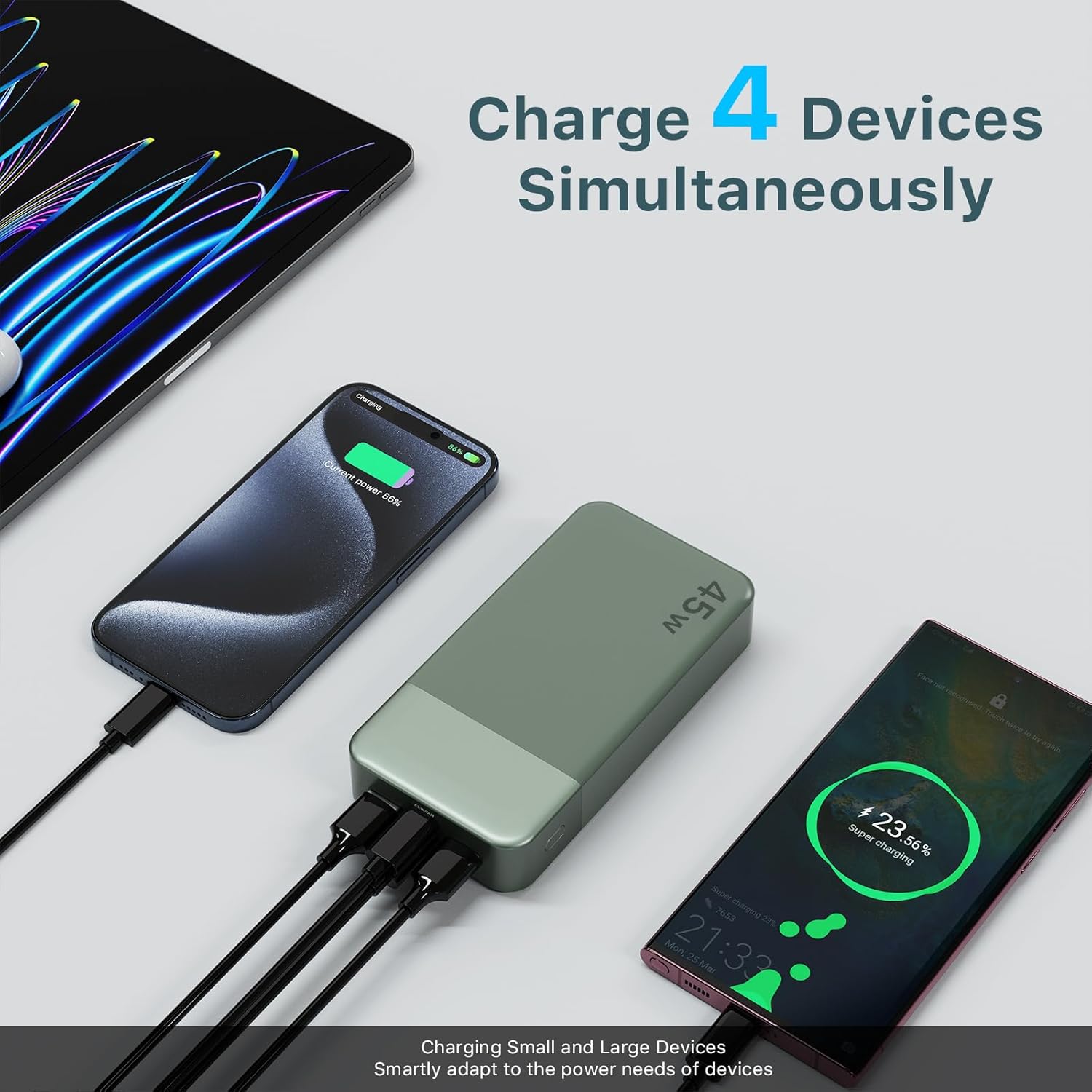 Detalle 2 de NOBIS 20000mAh Power Bank with 45W USB‑C ⚡
