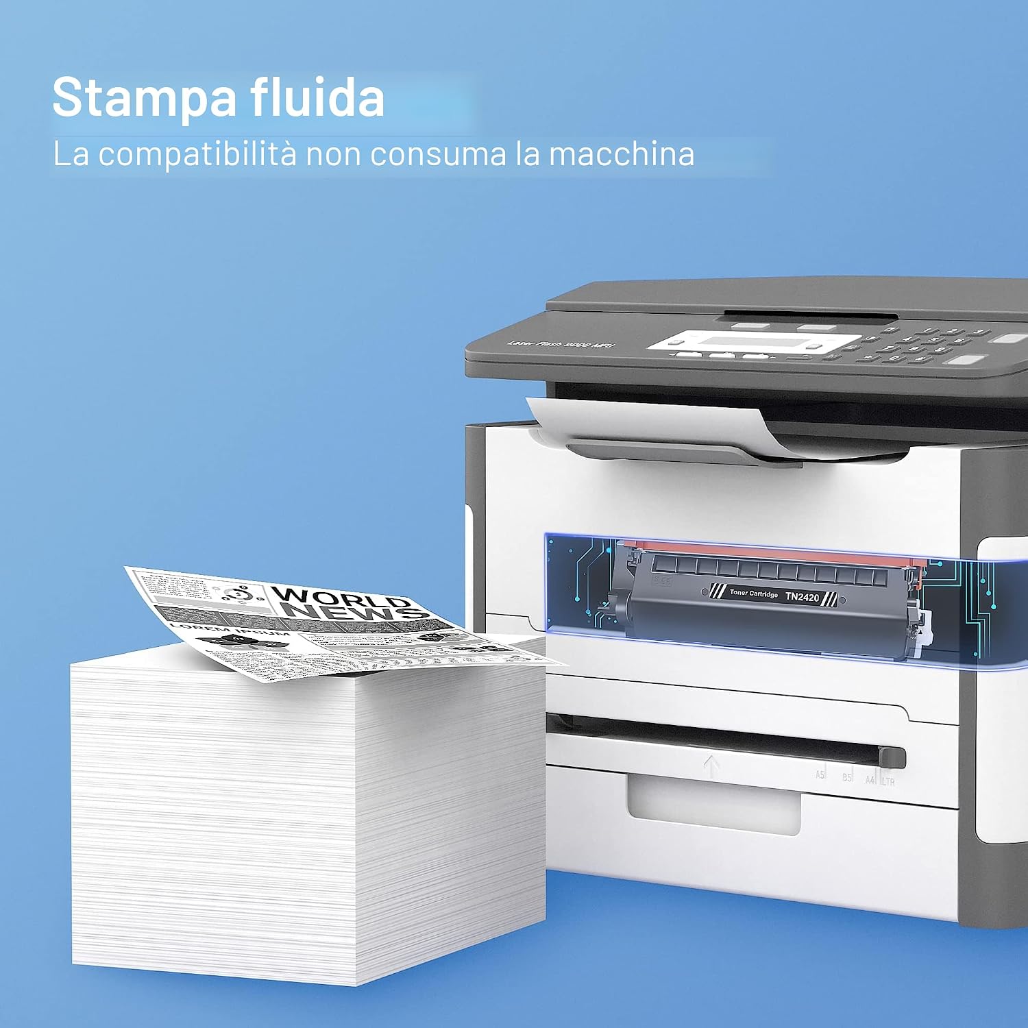 Detalle de GPC IMAGE TN2420/TN2410 confezione doppia compatibile per Brother (2-Pack nero)