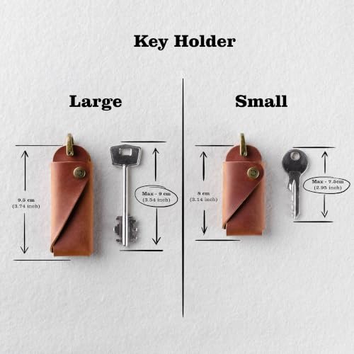 Detalle de Crazy Horse Craft Schlüsselanhänger Leder – Schlüsseletui Organizer Halter