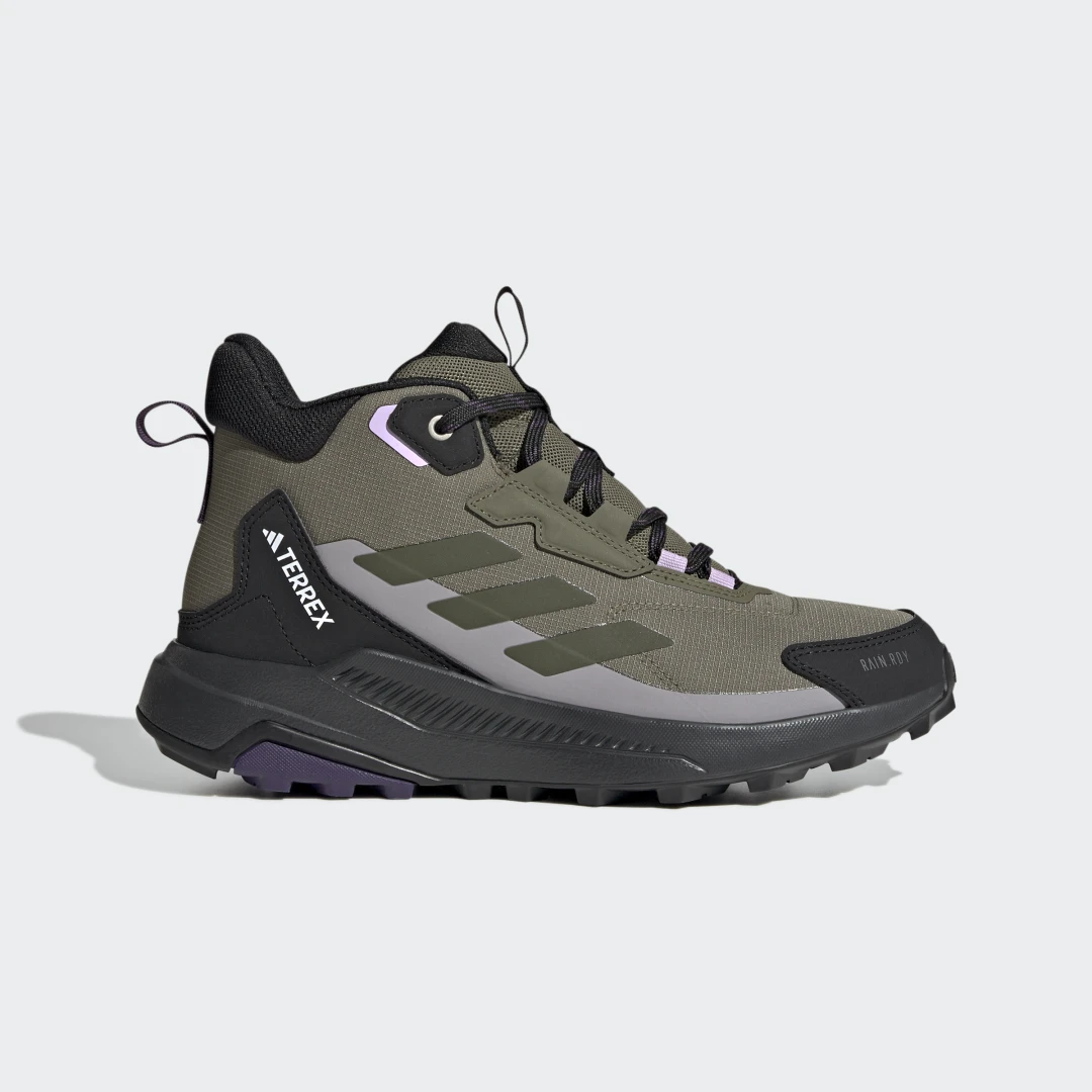 Detalle de Adidas Terrex Anylander Mid Rain.Rdy Hiking: Zapatilla de senderismo en verde
