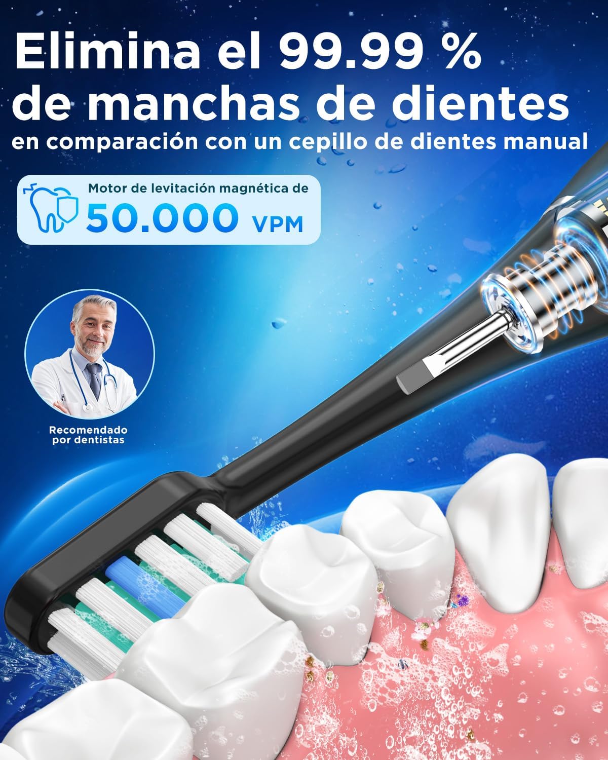 Thumbnail 1 de Cepillo de Dientes Eléctrico Sónico 8 cabezales