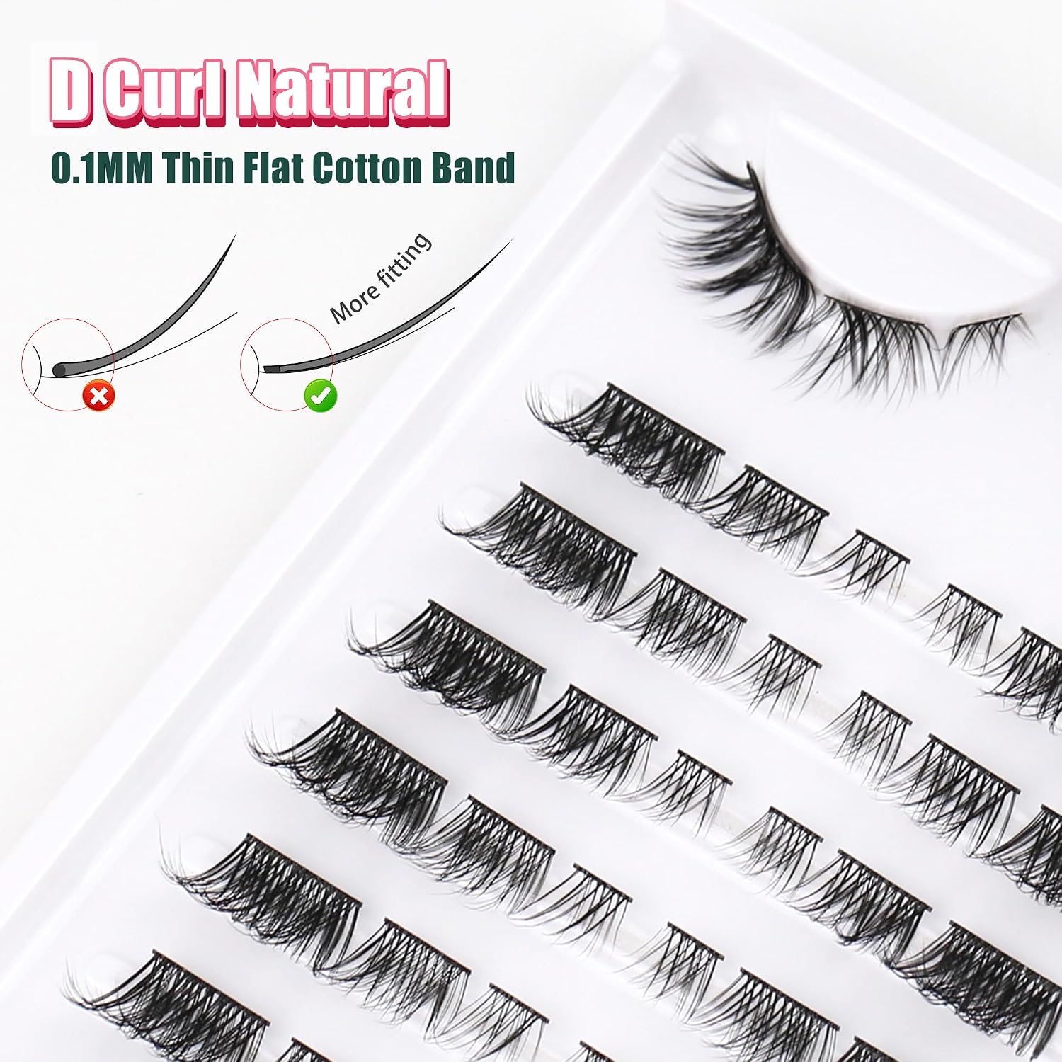 Thumbnail 1 de Wimpern Cat Eye Cluster Lashes – Siligli Cat-Eye Look, 8–13 mm, 64 Stück (8 Paar)