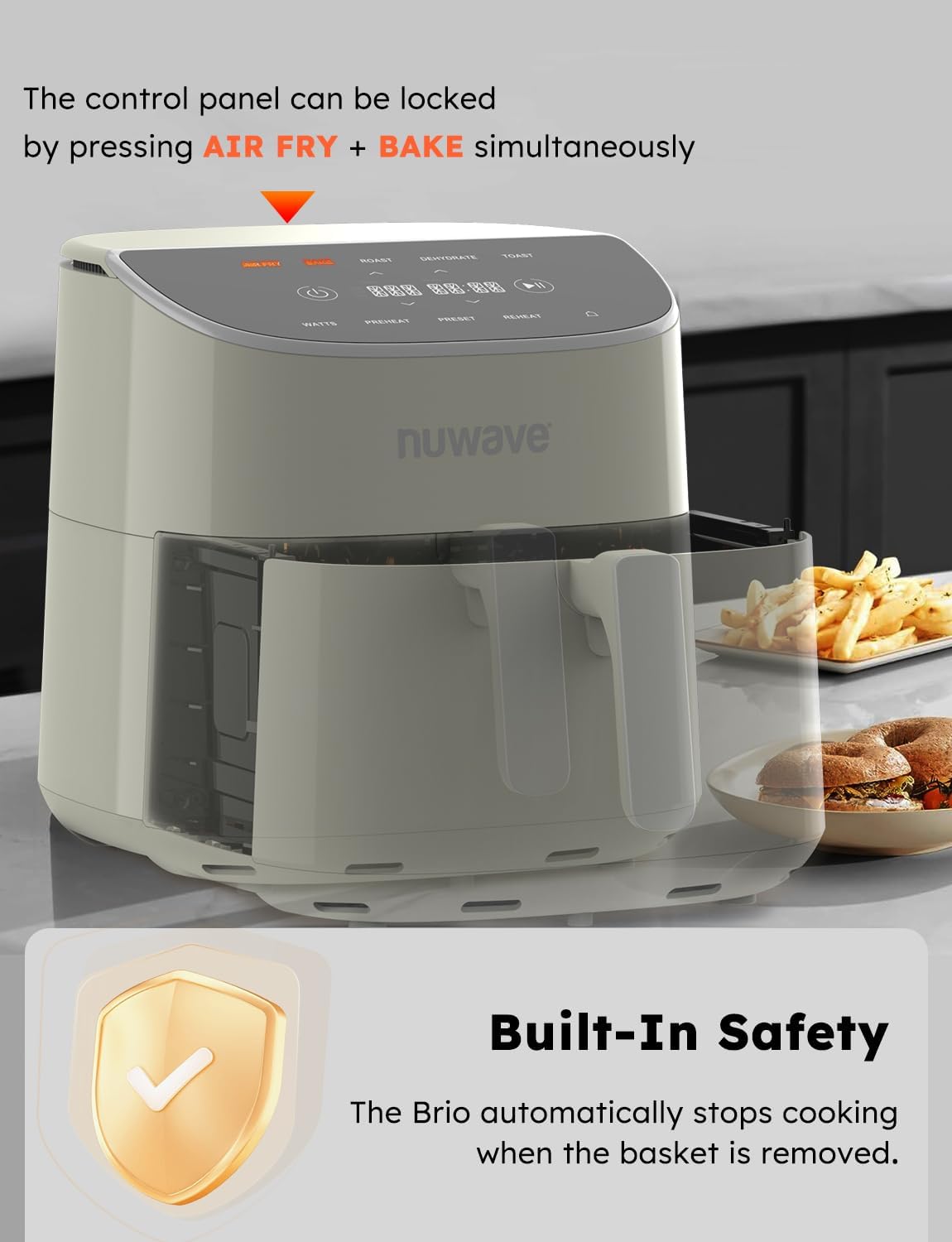 Detalle de Nuwave Brio Plus 8 Qt Air Fryer with Digital Touchscreen 🍟