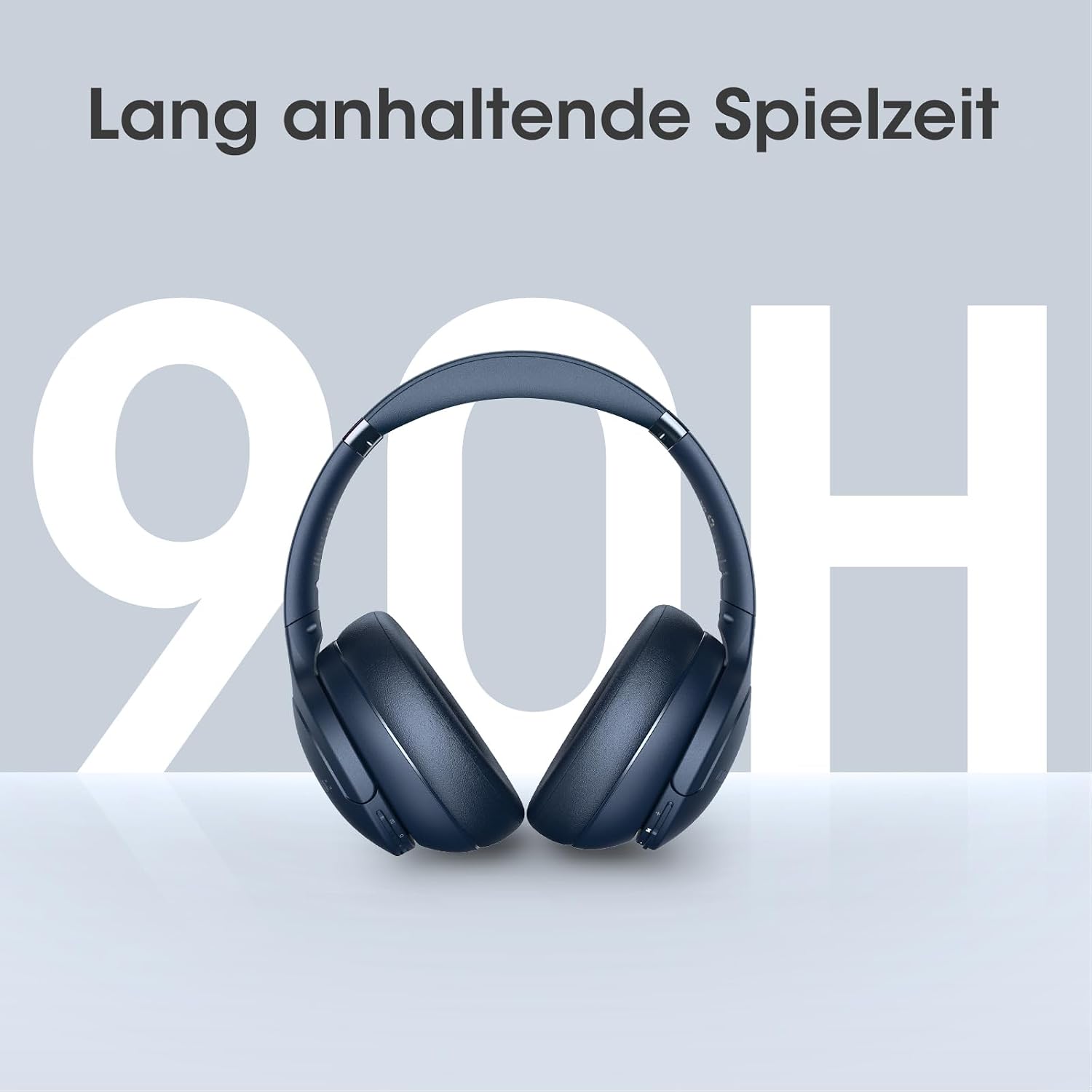 Detalle 2 de DOQAUS Kopfhörer Kabellos Bluetooth Over‑Ear – Bis zu 90 Stunden Laufzeit, 3 EQ‑Modi, BT 5.3, Marineblau